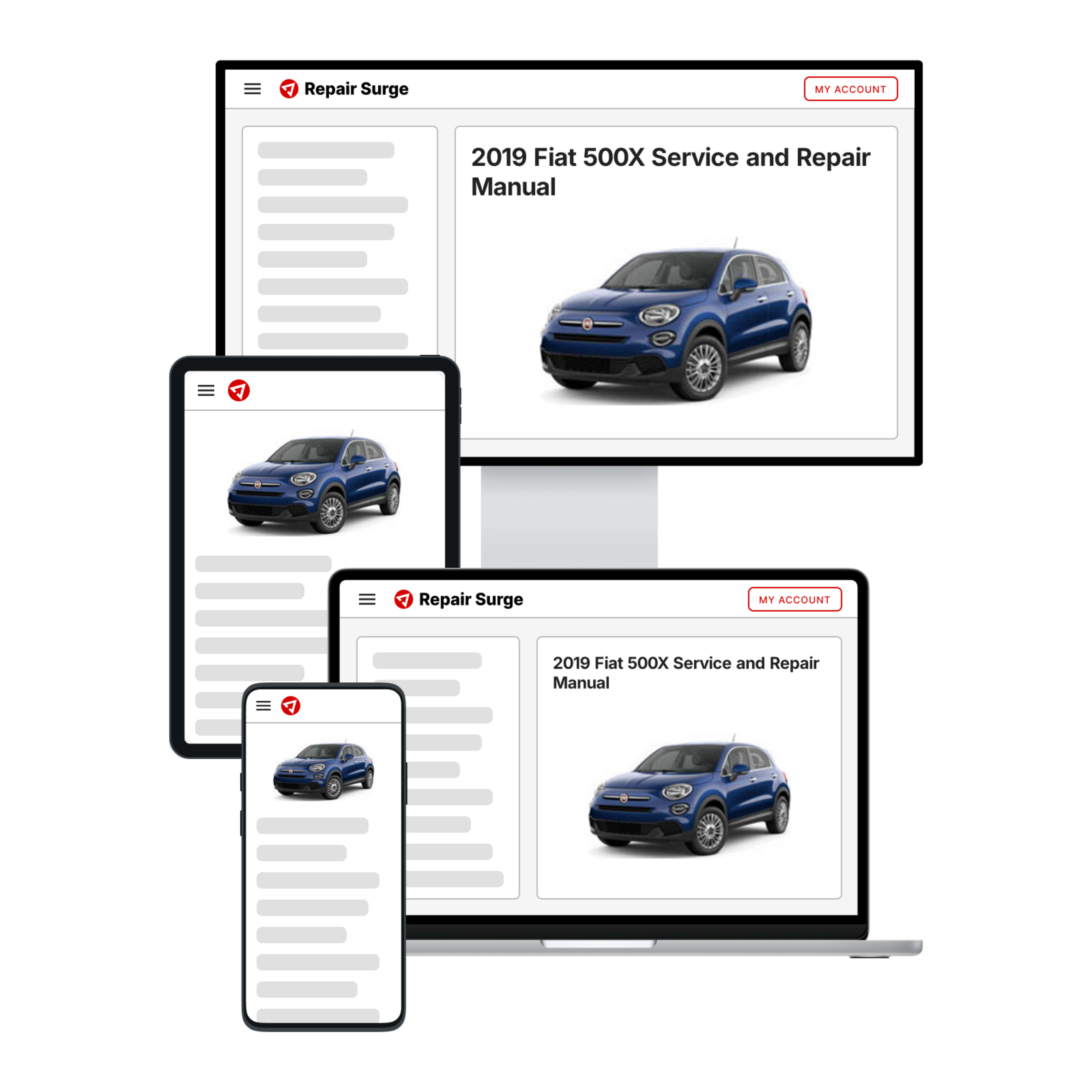 2019 Fiat 500X service and repair manual hero image
