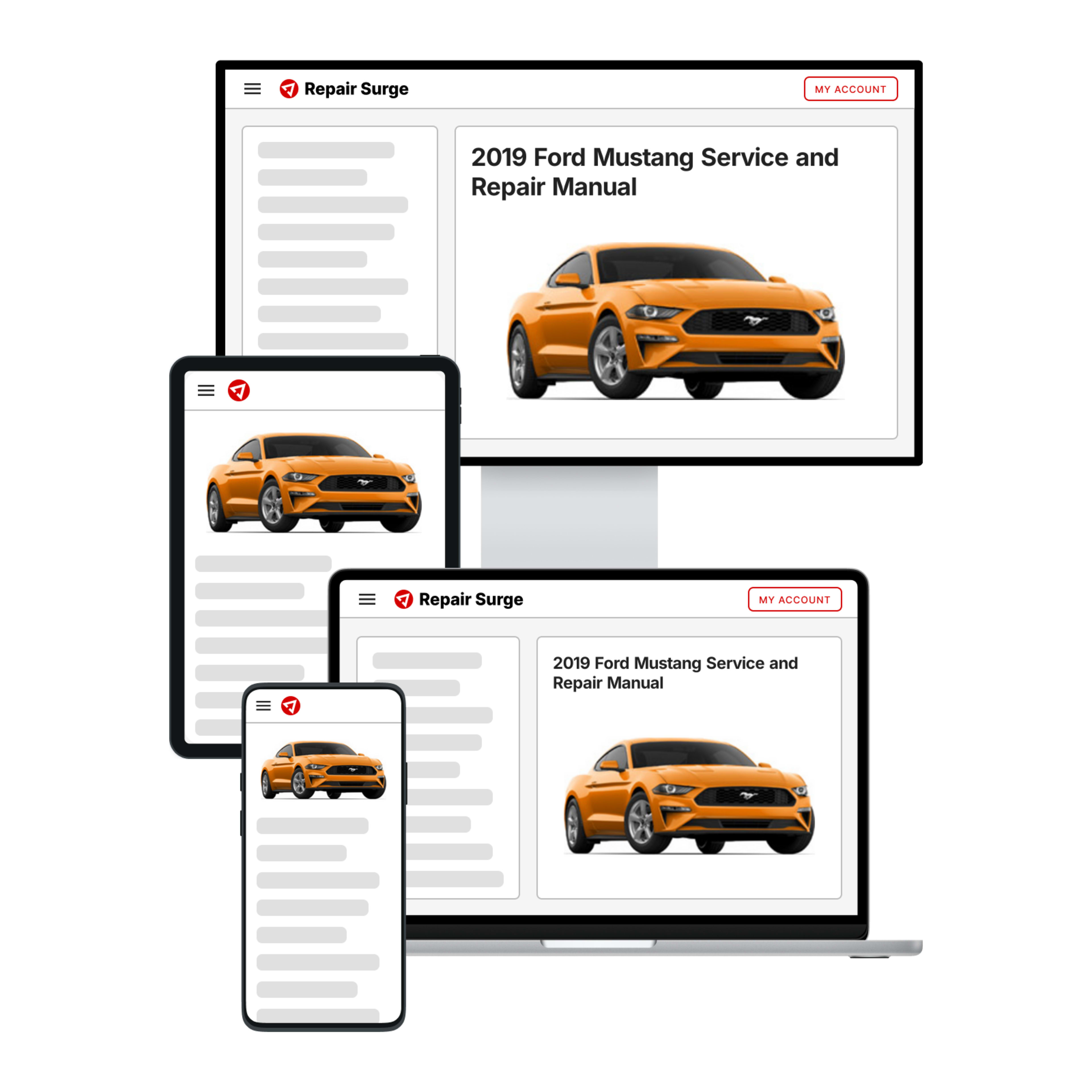 2019 Ford Mustang service and repair manual hero image