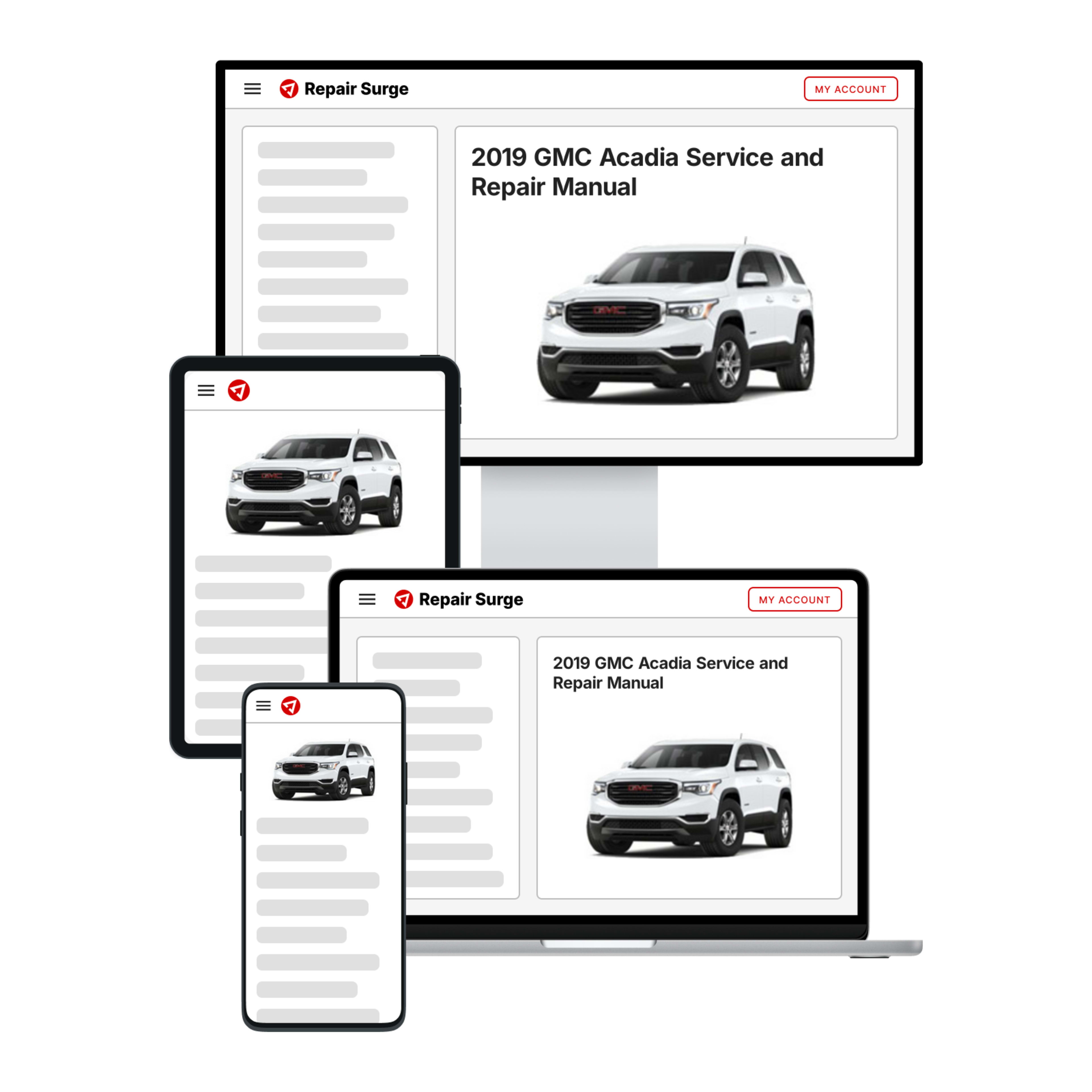 2019 GMC Acadia service and repair manual hero image