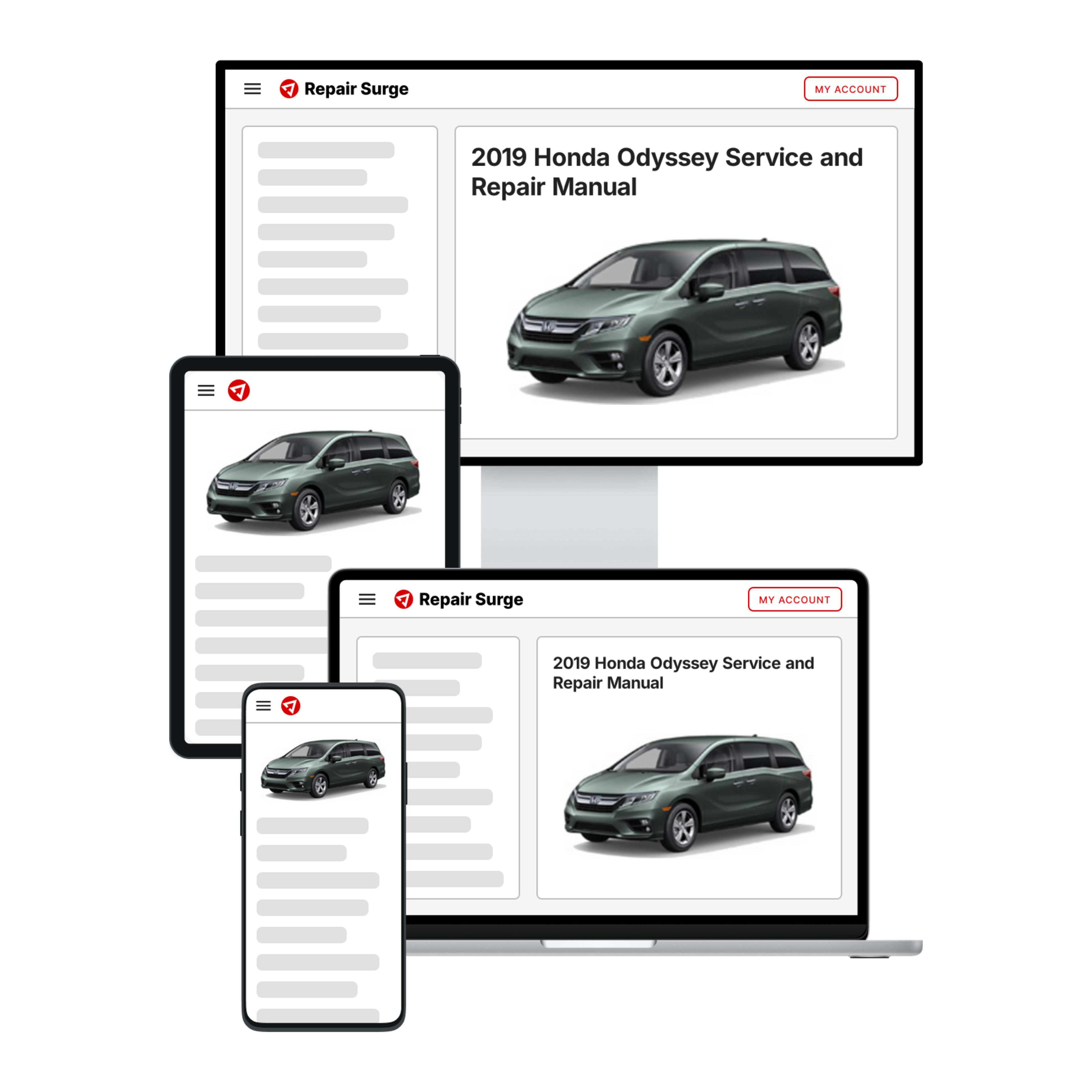 2019 Honda Odyssey service and repair manual hero image