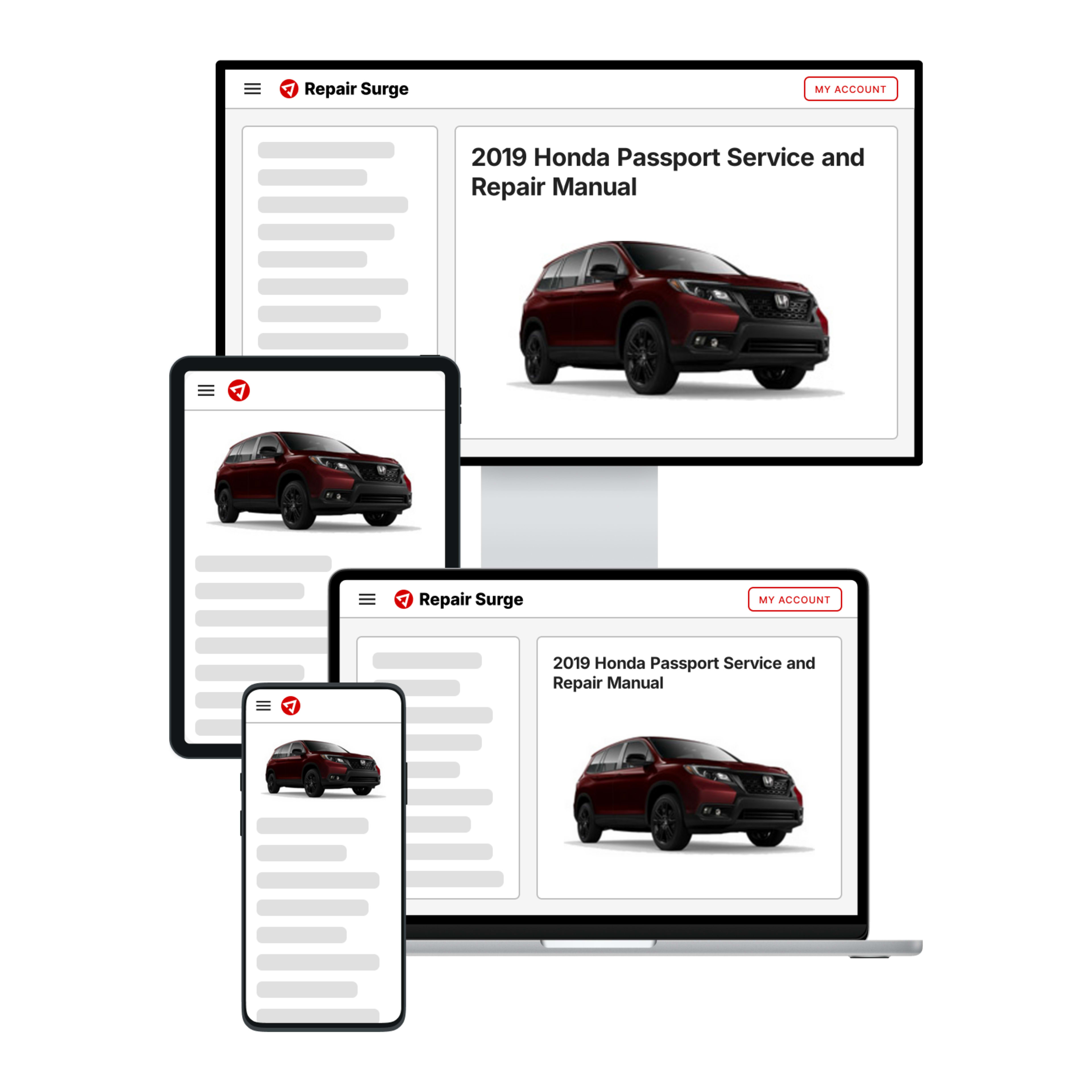 2019 Honda Passport service and repair manual hero image