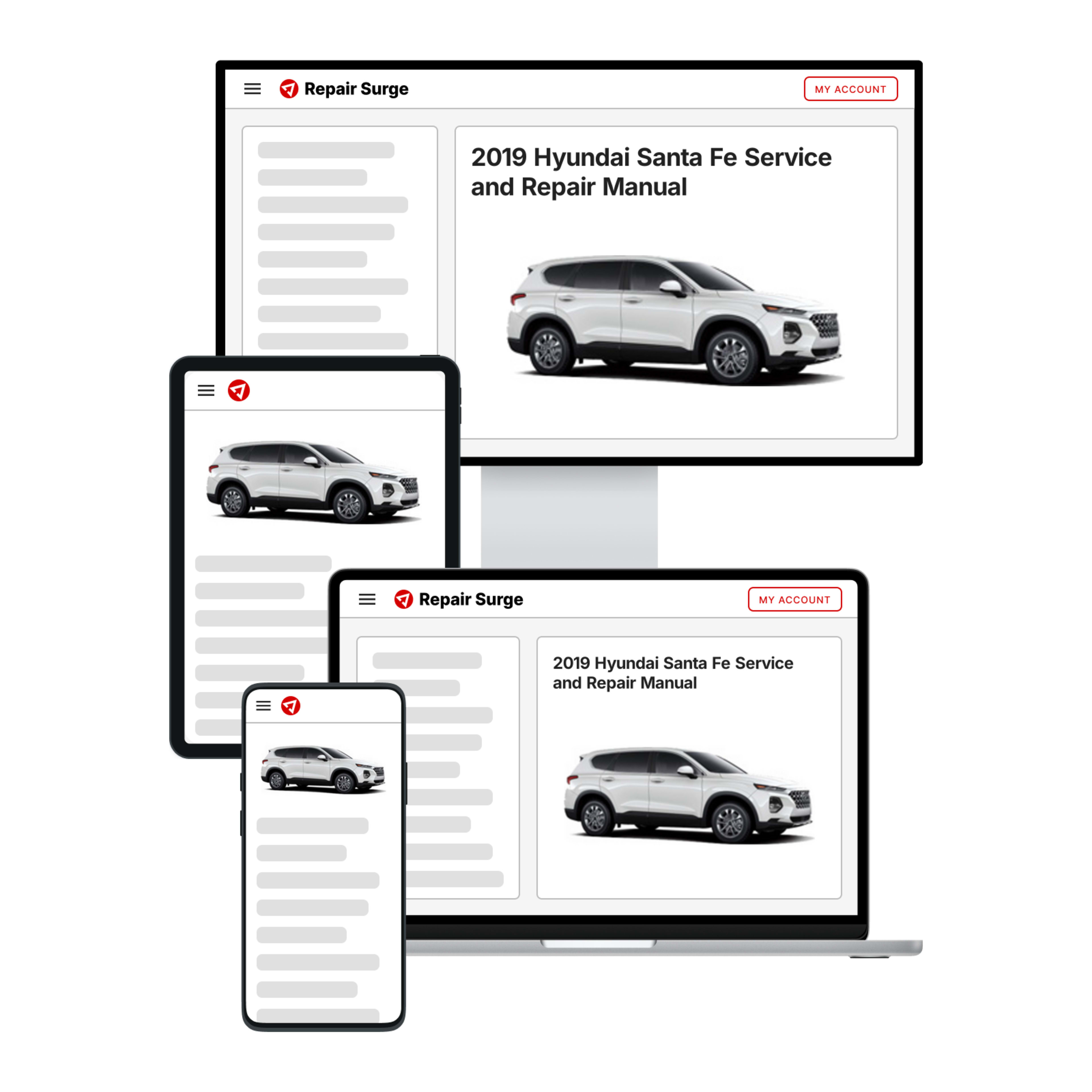 2019 Hyundai Santa Fe service and repair manual hero image