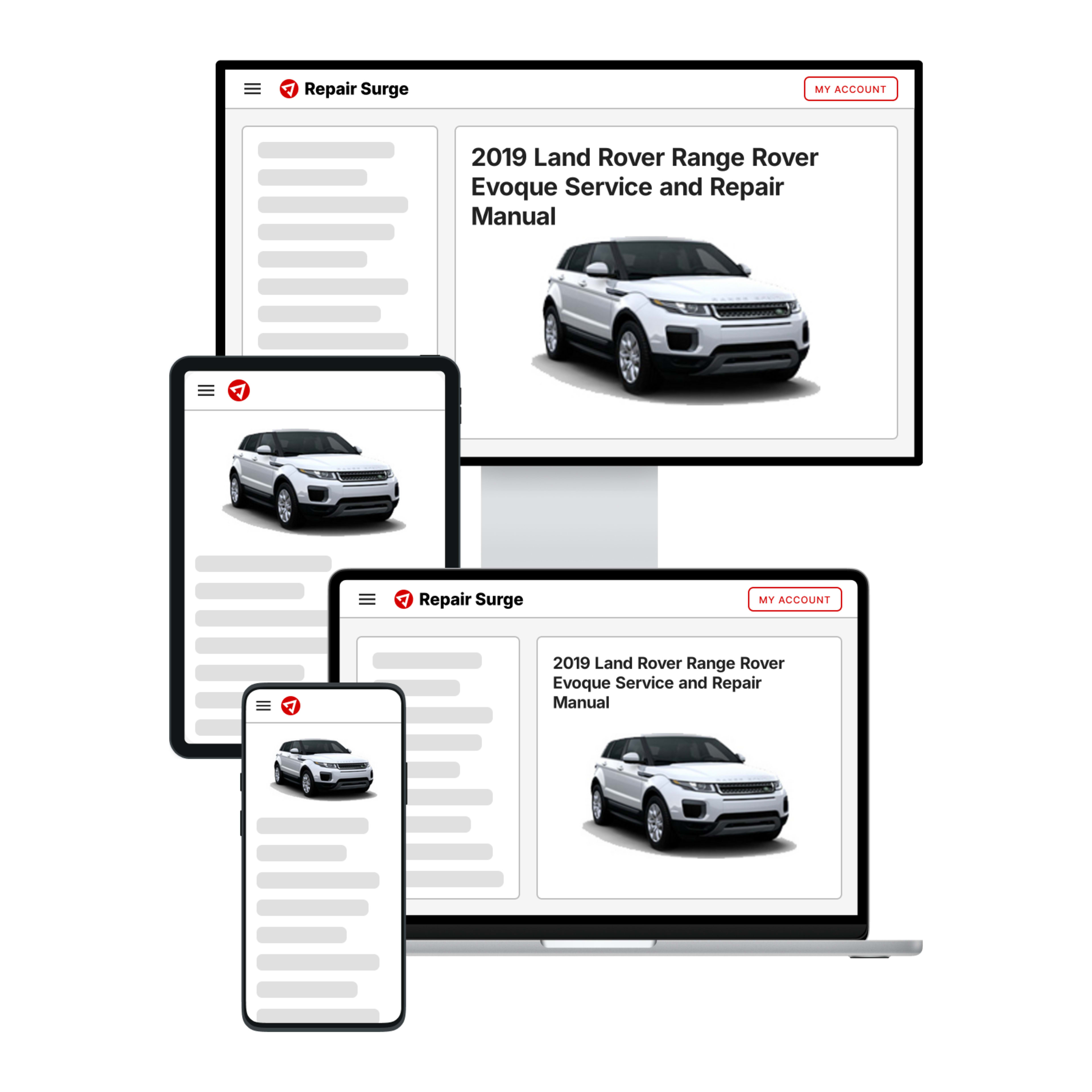 2019 Land Rover Range Rover Evoque service and repair manual hero image