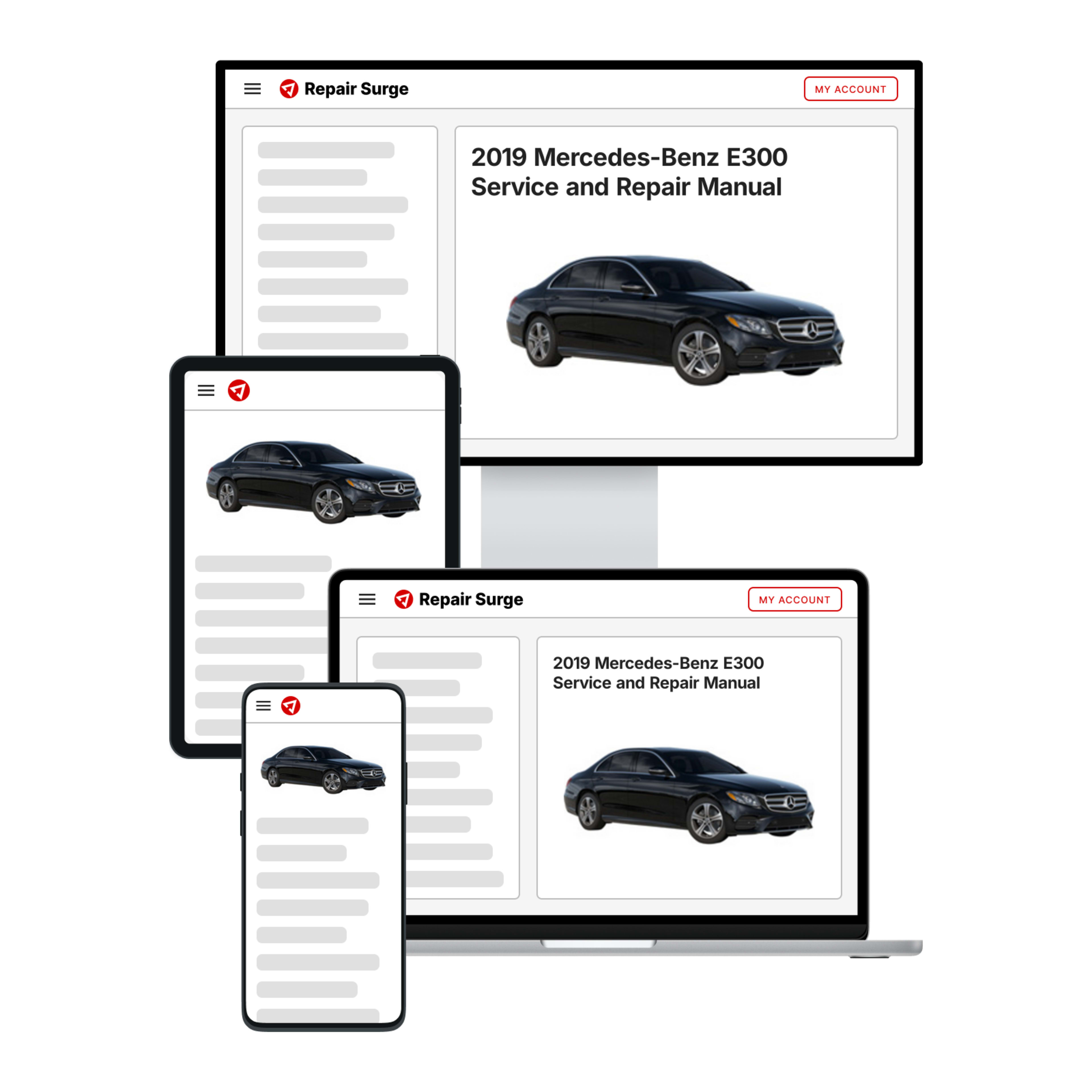 2019 Mercedes-Benz E300 service and repair manual hero image