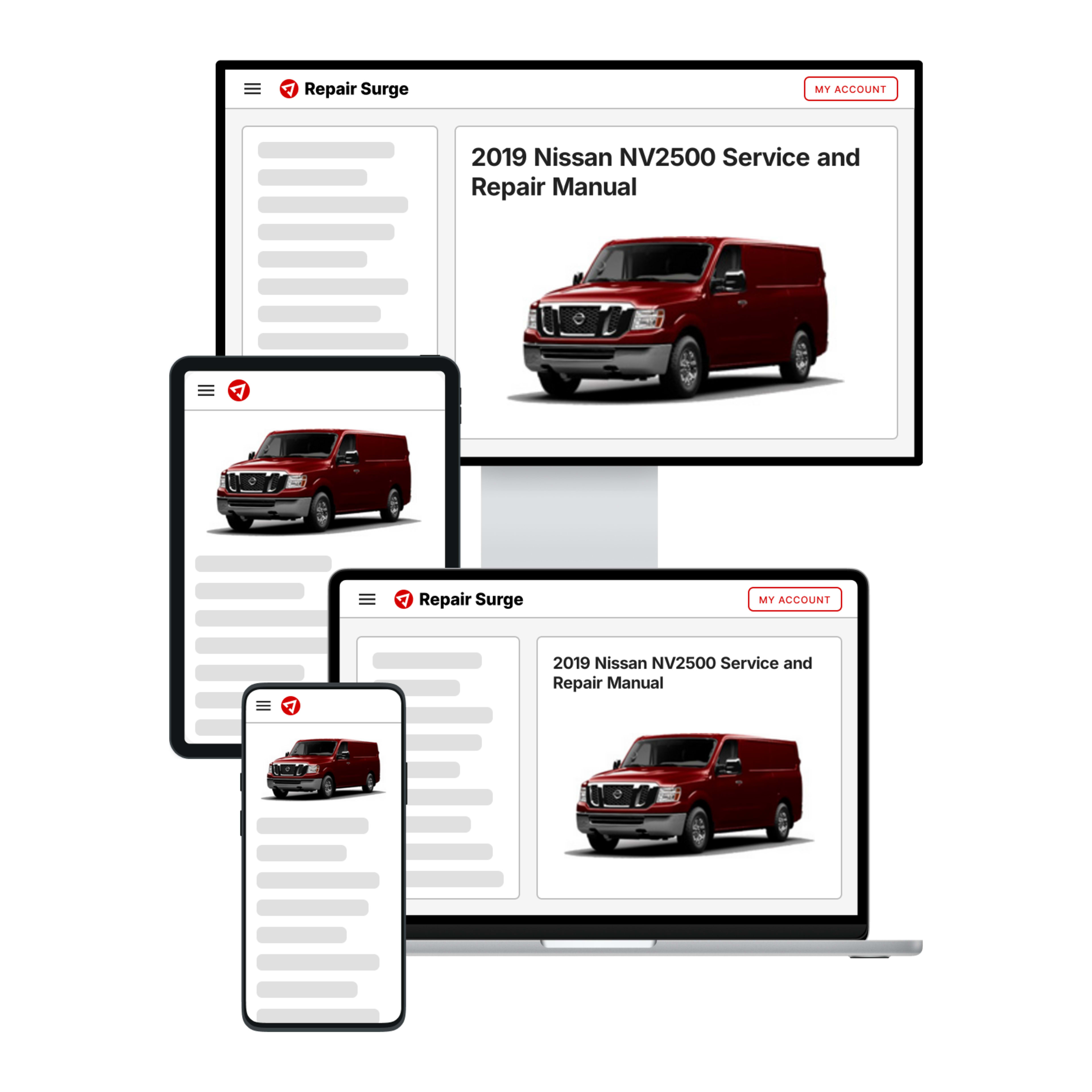 2019 Nissan NV2500 service and repair manual hero image