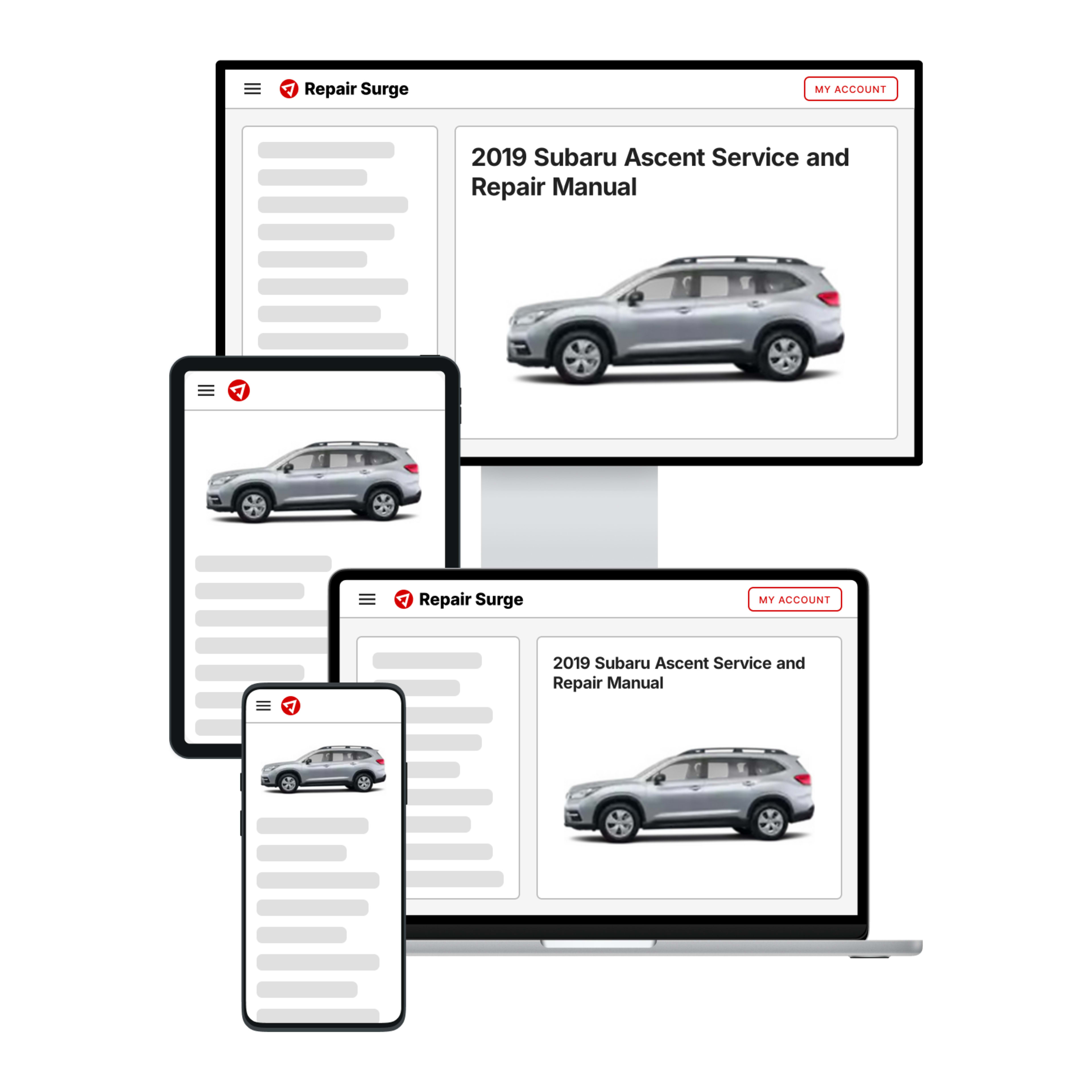 2019 Subaru Ascent service and repair manual hero image