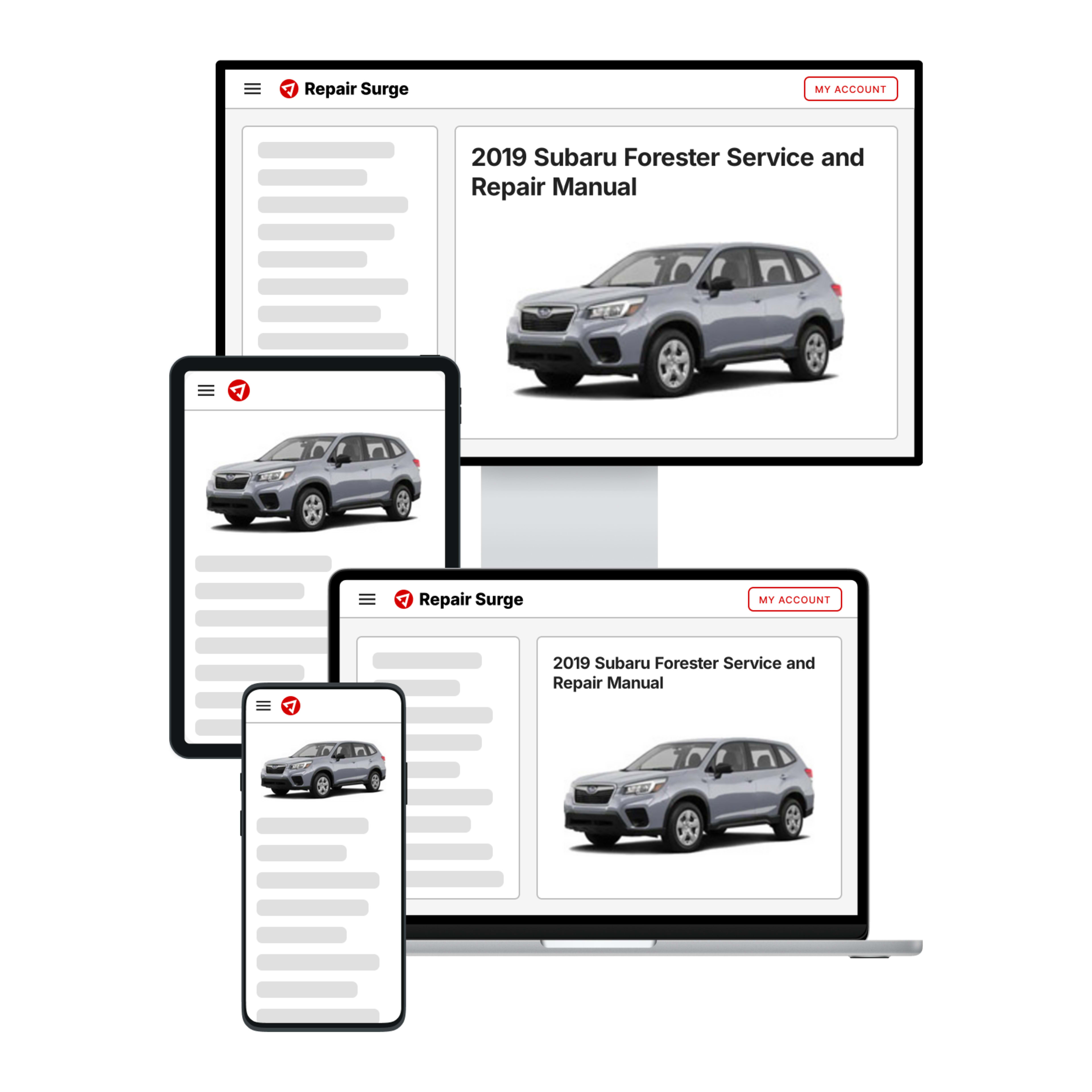 2019 Subaru Forester service and repair manual hero image