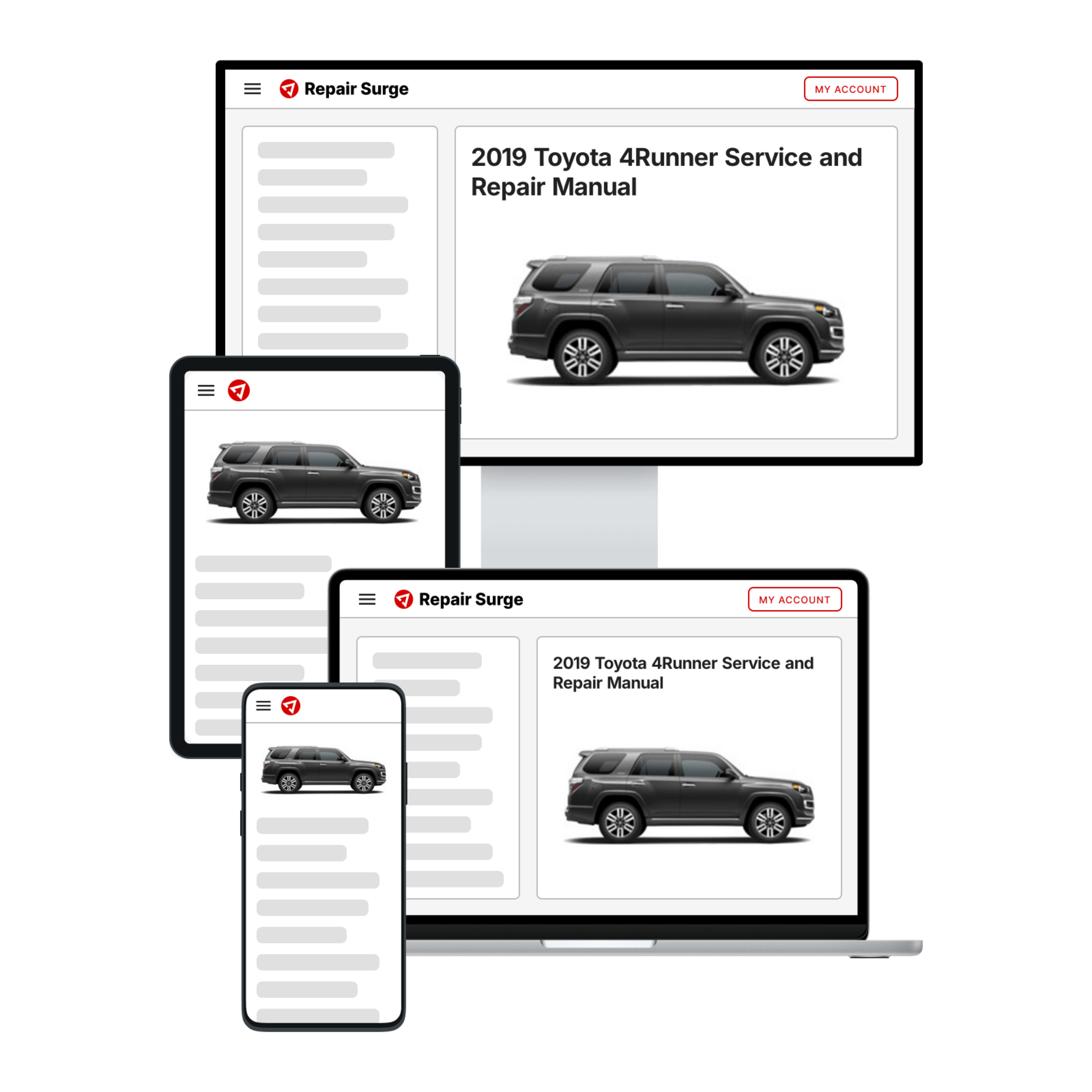 2019 Toyota 4Runner service and repair manual hero image