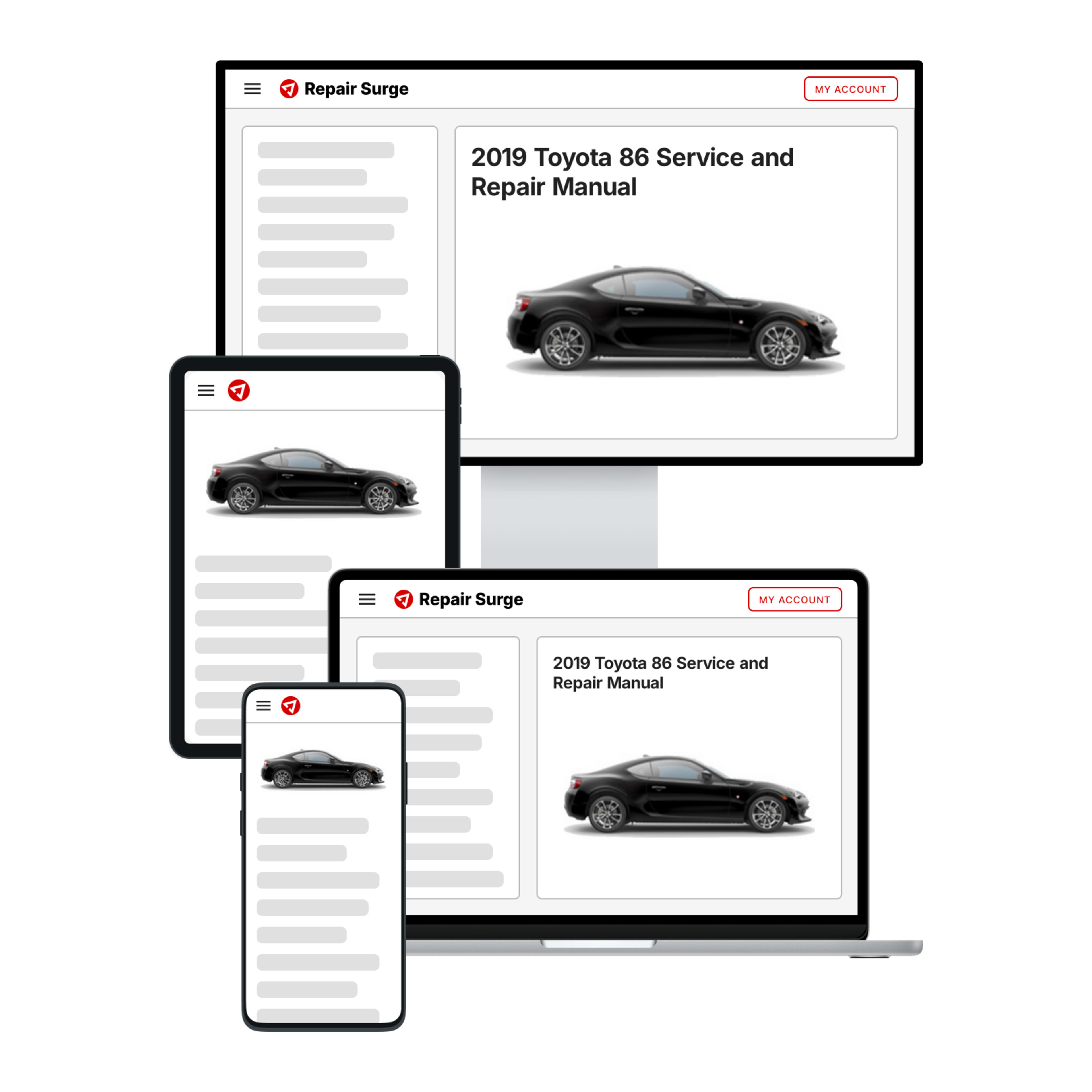 2019 Toyota 86 service and repair manual hero image