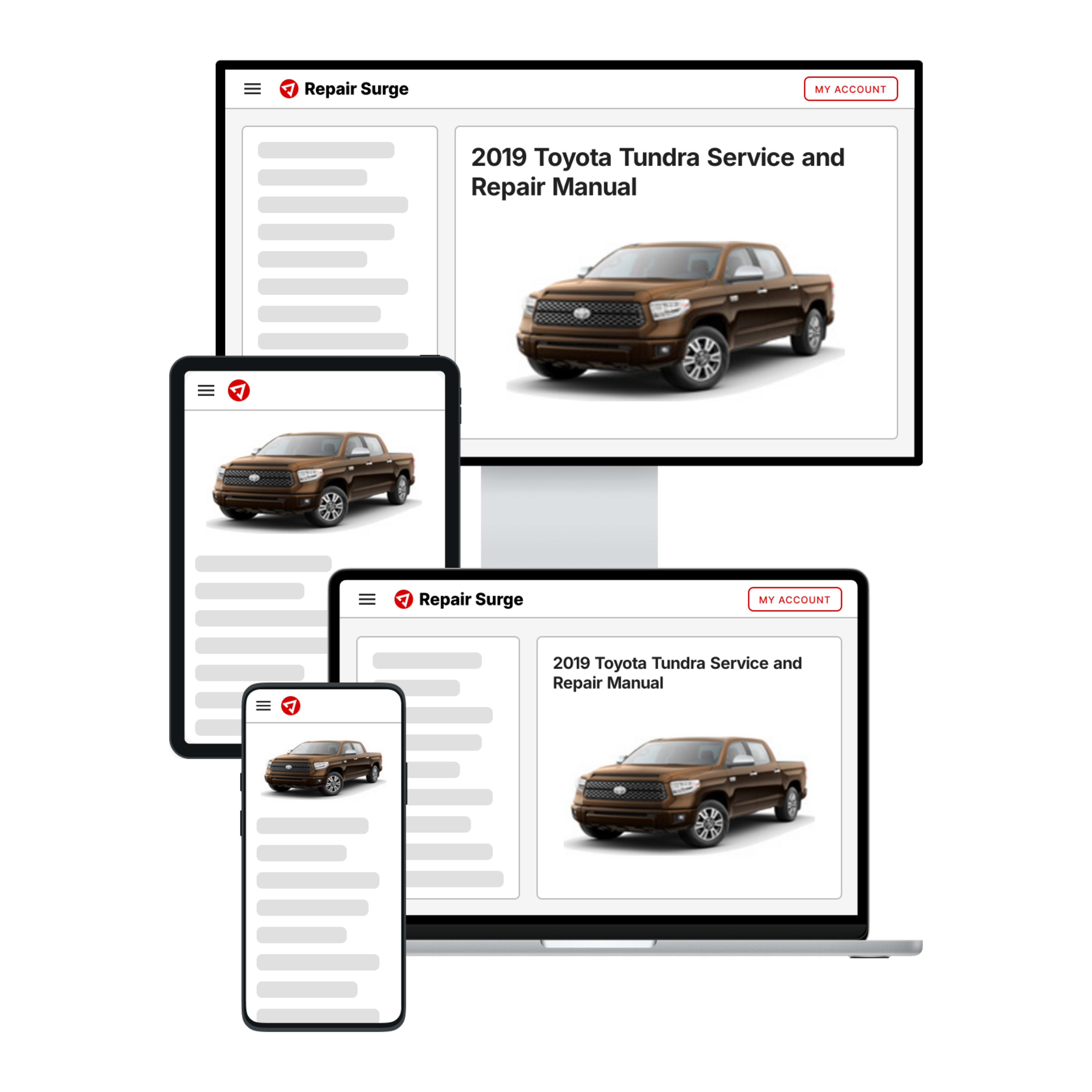 2019 Toyota Tundra service and repair manual hero image