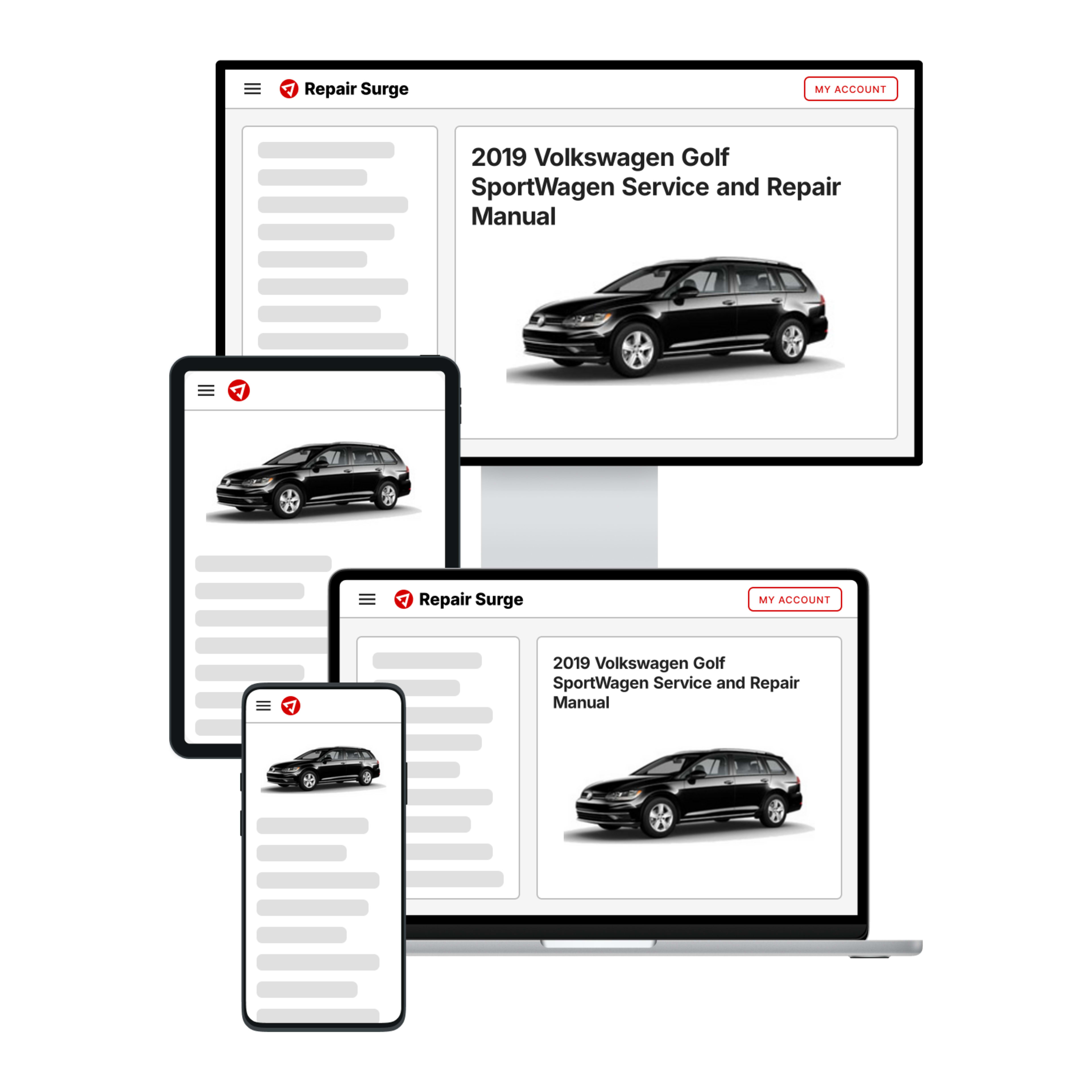 2019 Volkswagen Golf SportWagen service and repair manual hero image