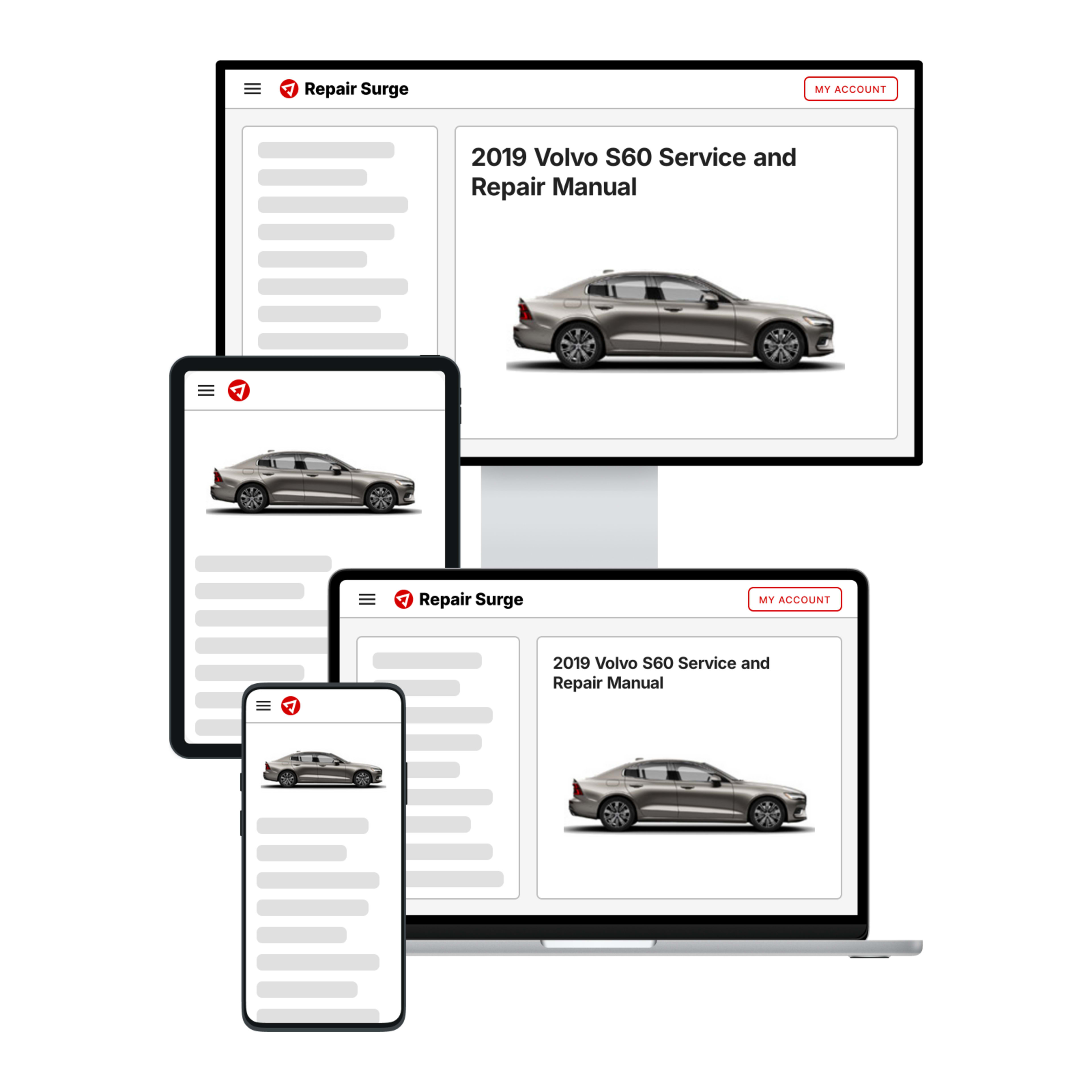 2019 Volvo S60 service and repair manual hero image