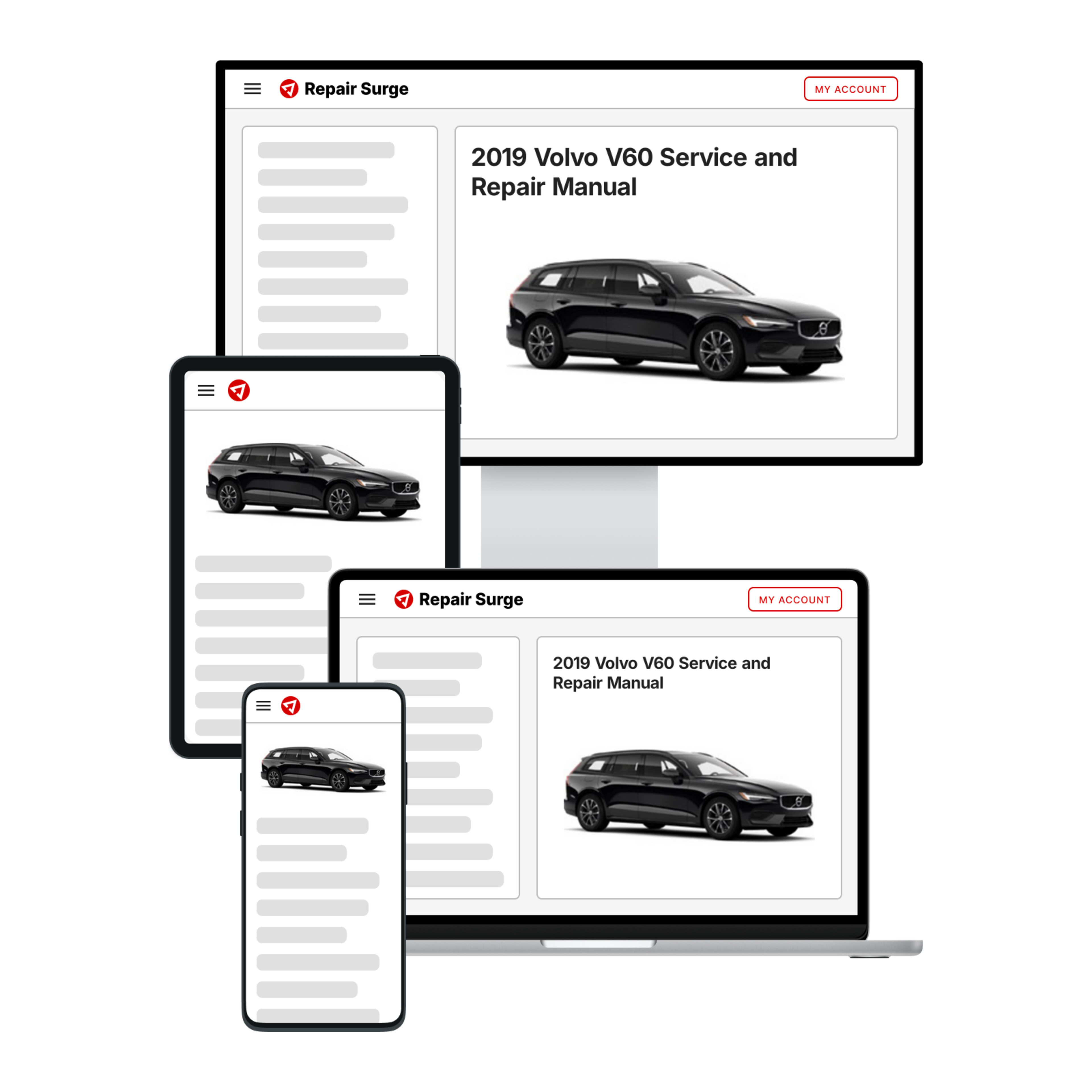 2019 Volvo V60 service and repair manual hero image