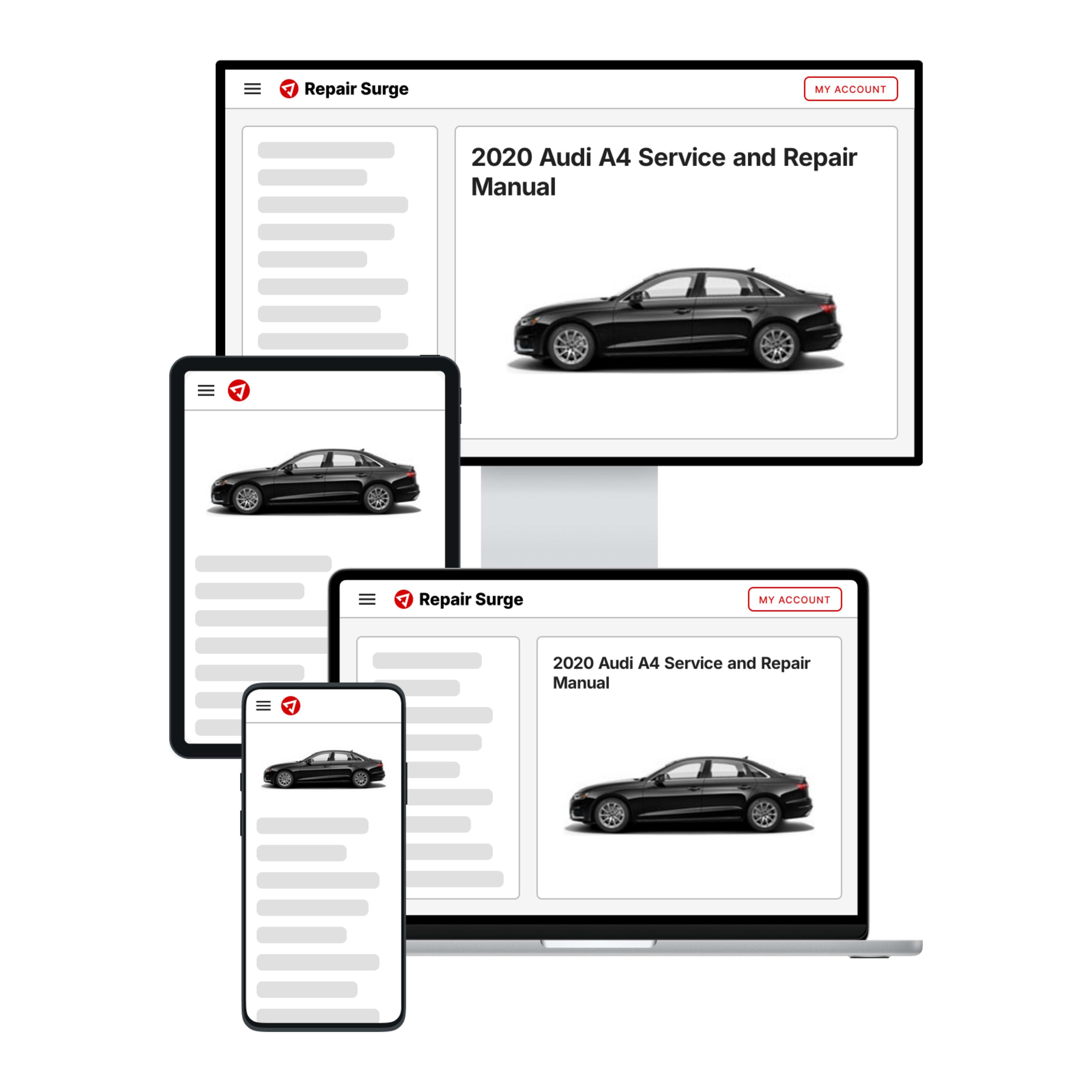 2020 Audi A4 service and repair manual hero image