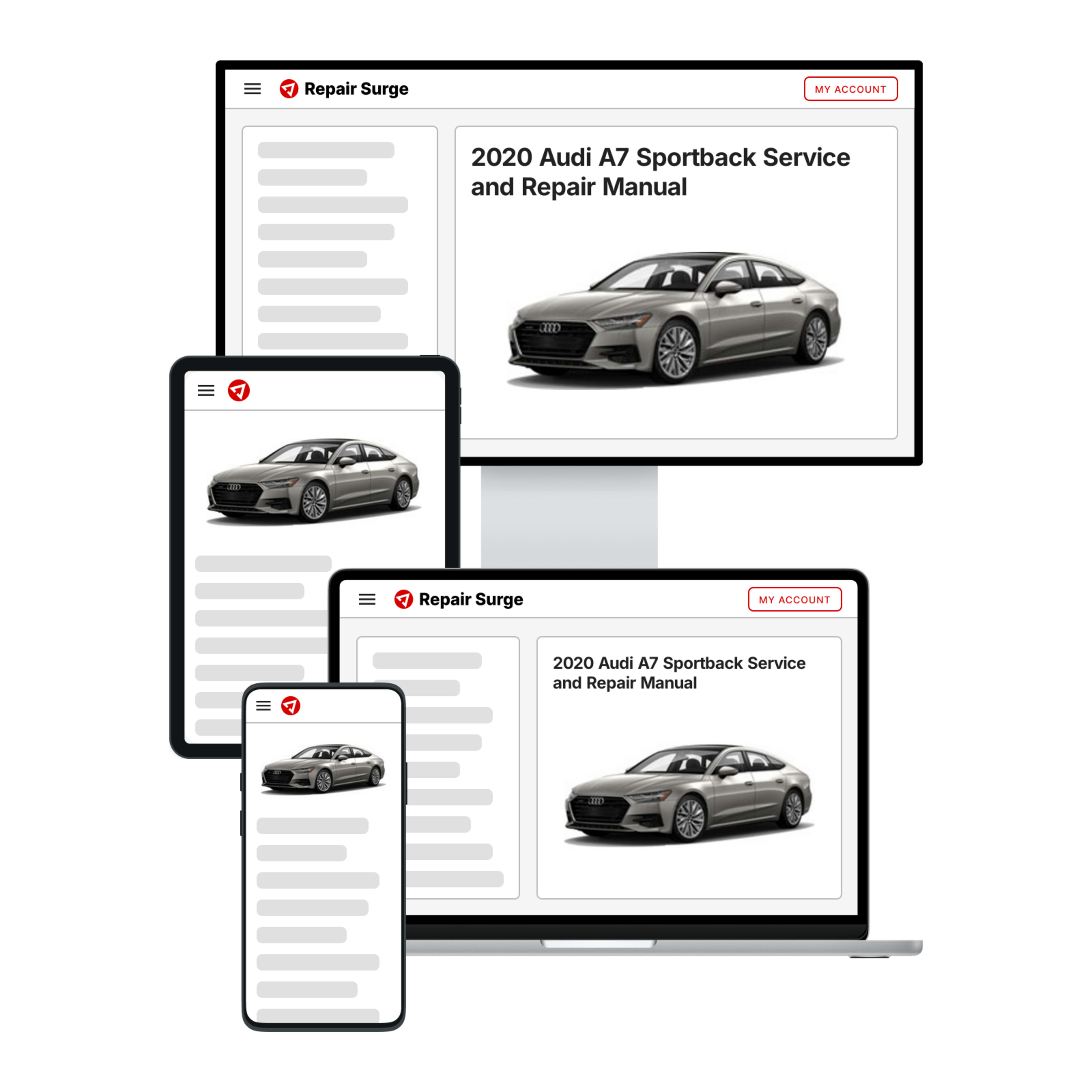 2020 Audi A7 Sportback service and repair manual hero image