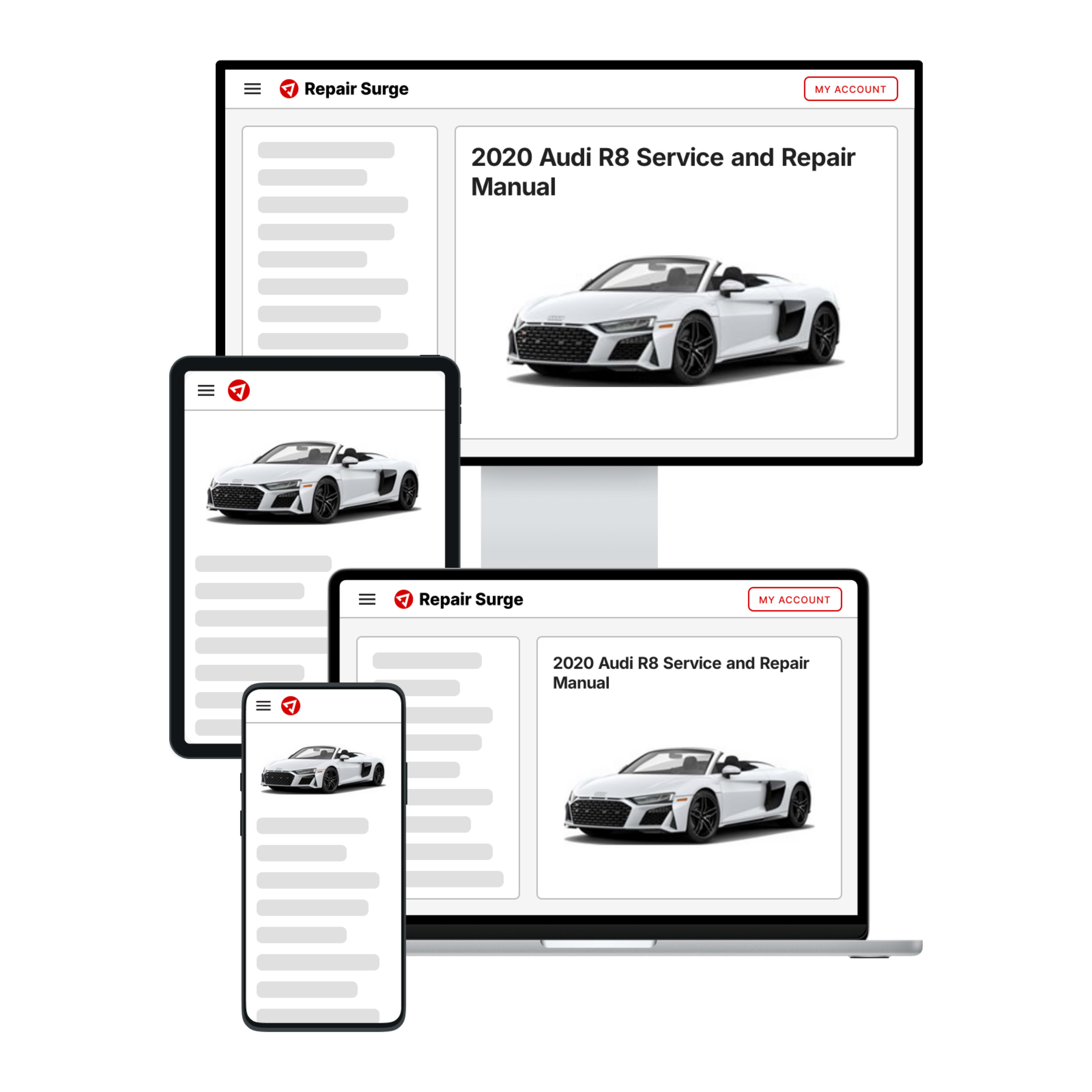 2020 Audi R8 service and repair manual hero image