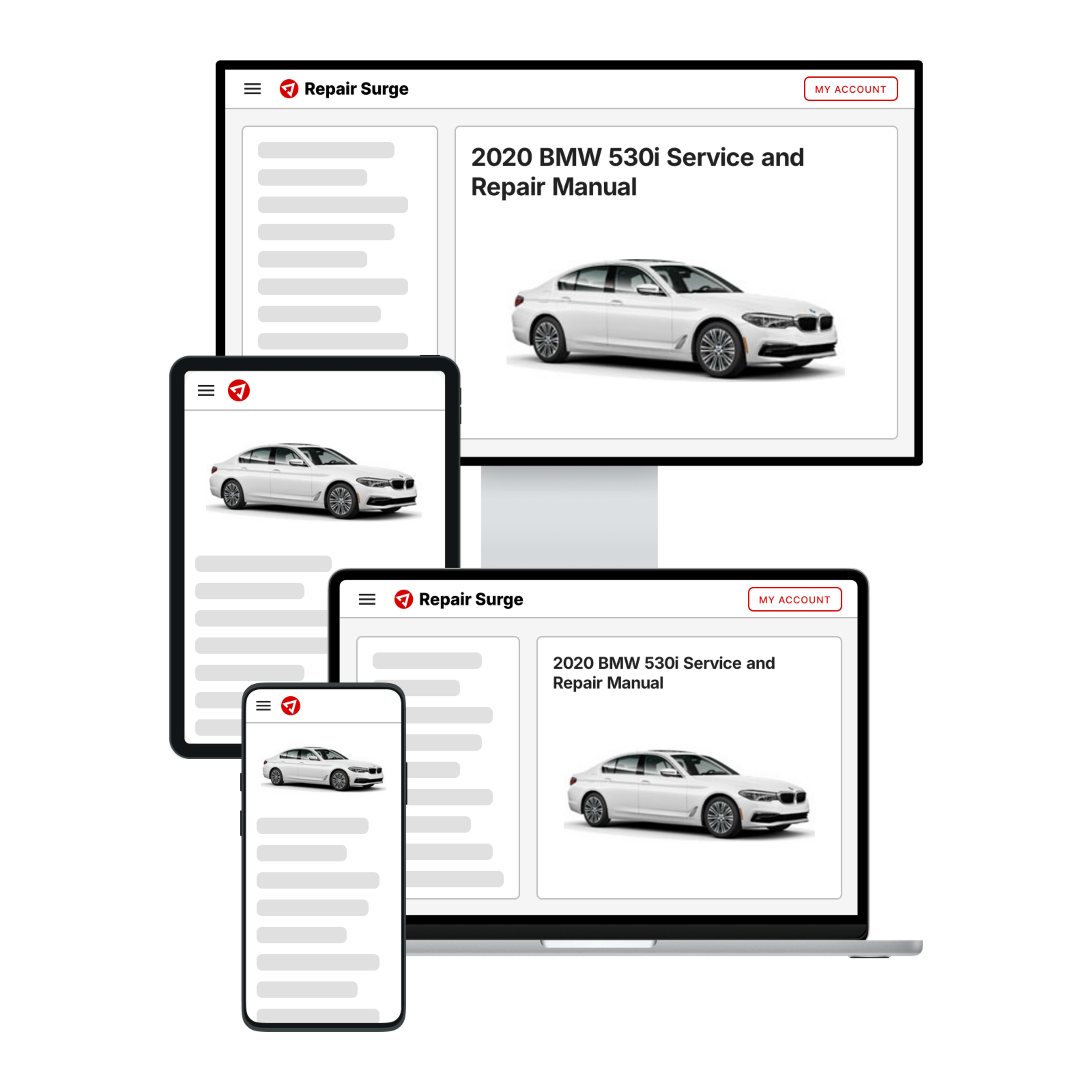 2020 BMW 530i service and repair manual hero image