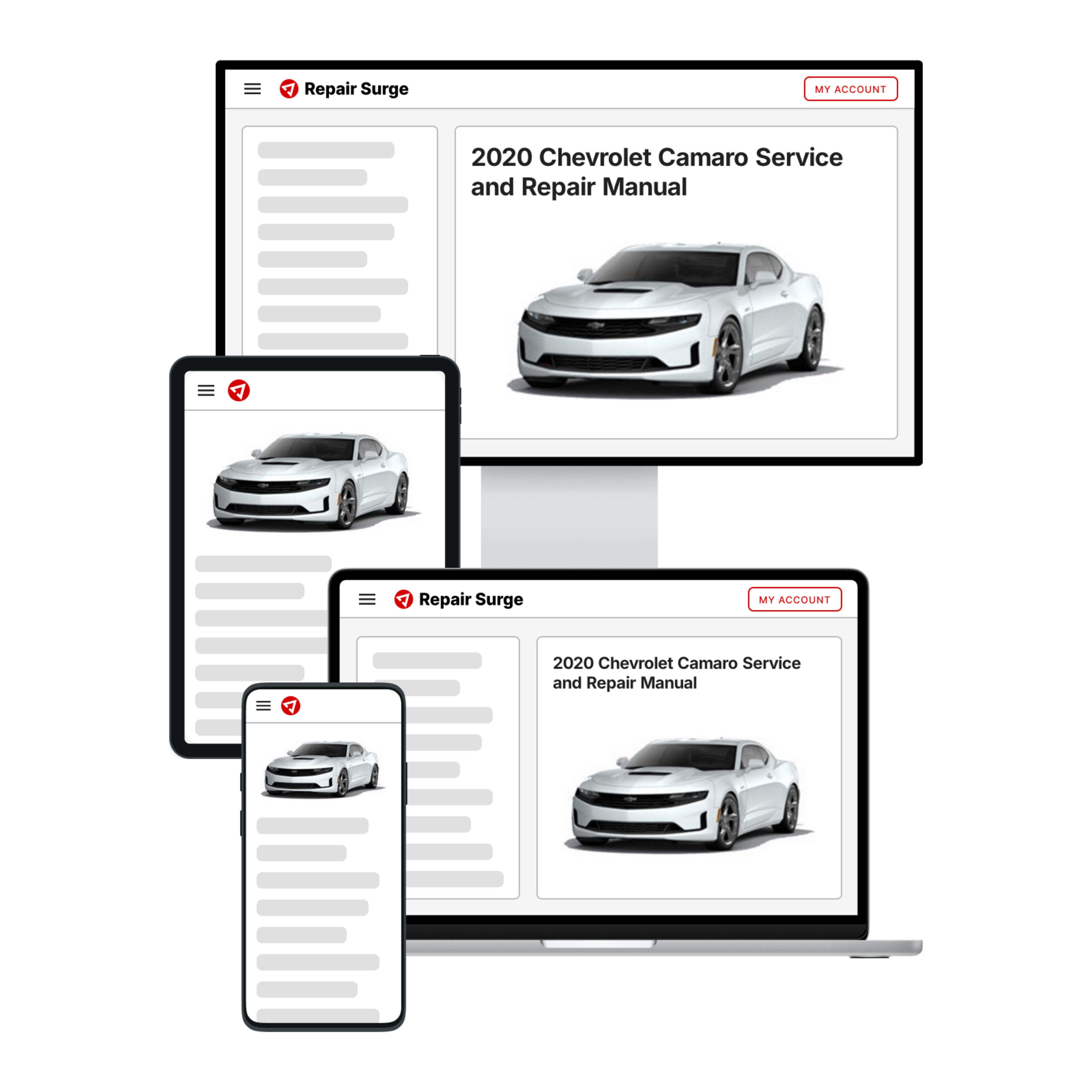 2020 Chevrolet Camaro service and repair manual hero image