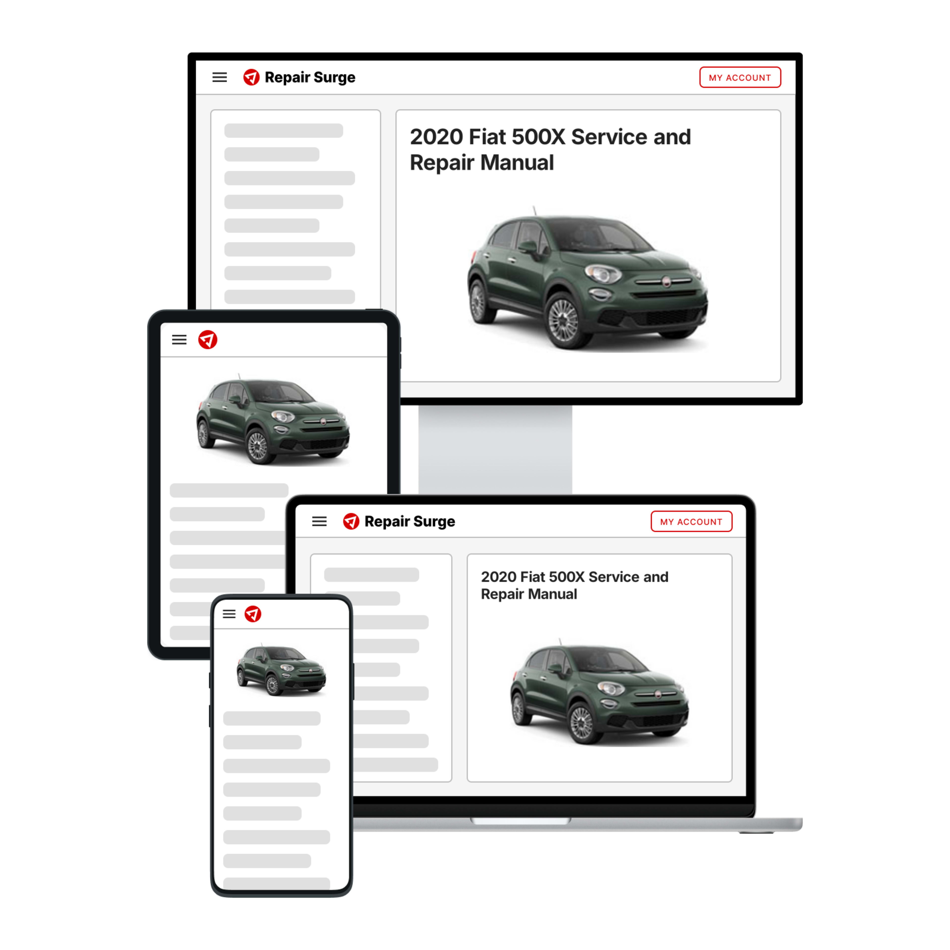 2020 Fiat 500X service and repair manual hero image