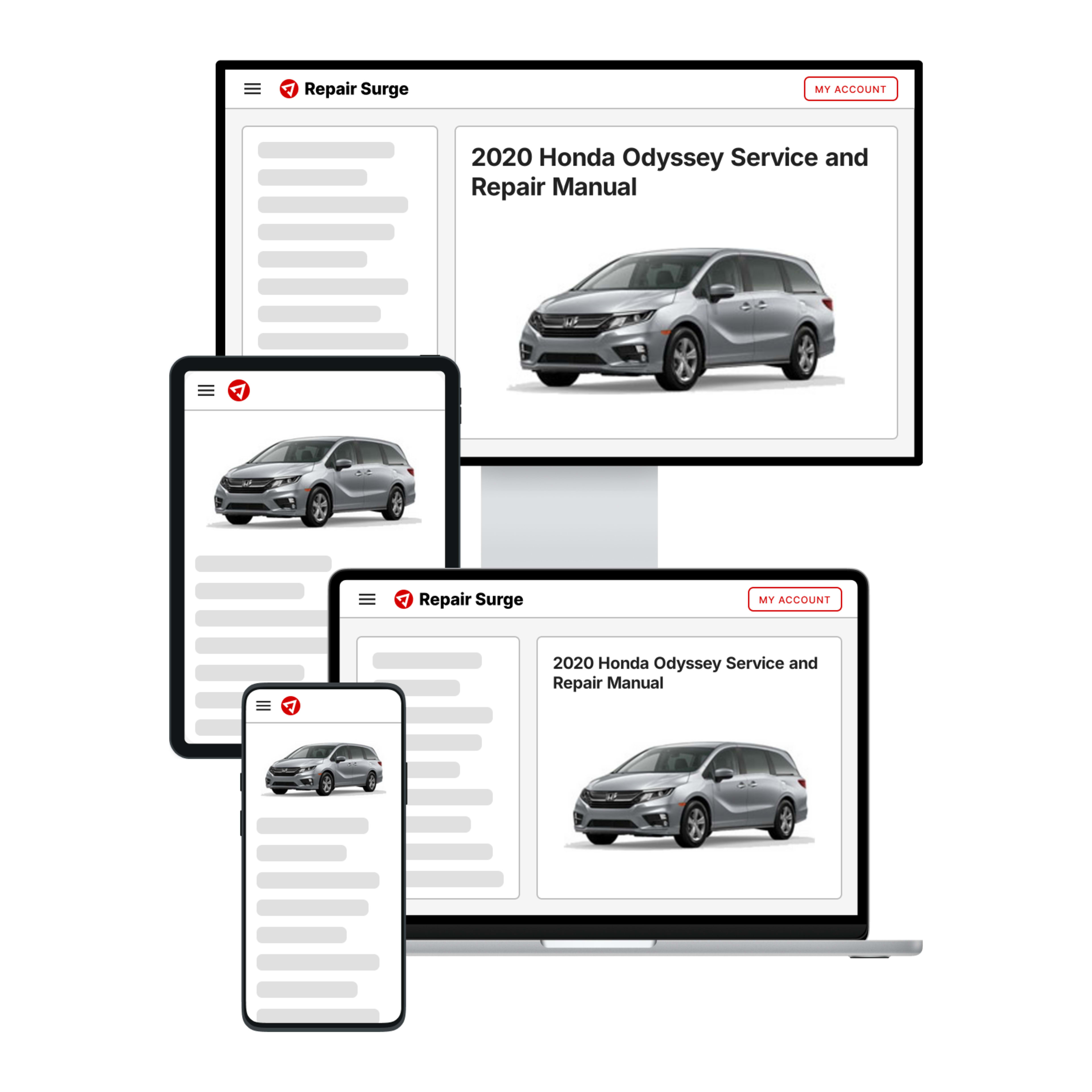 2020 Honda Odyssey service and repair manual hero image