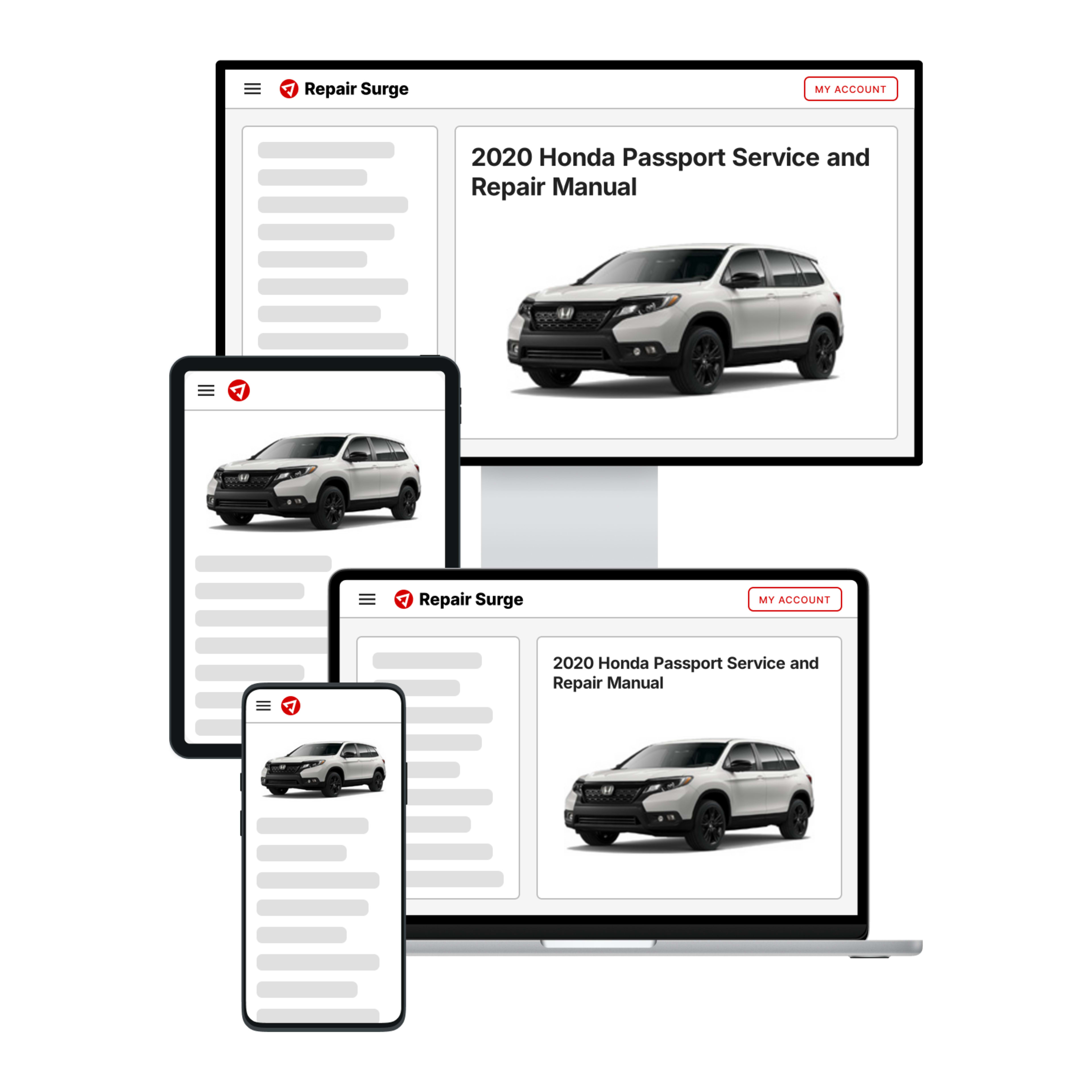 2020 Honda Passport service and repair manual hero image