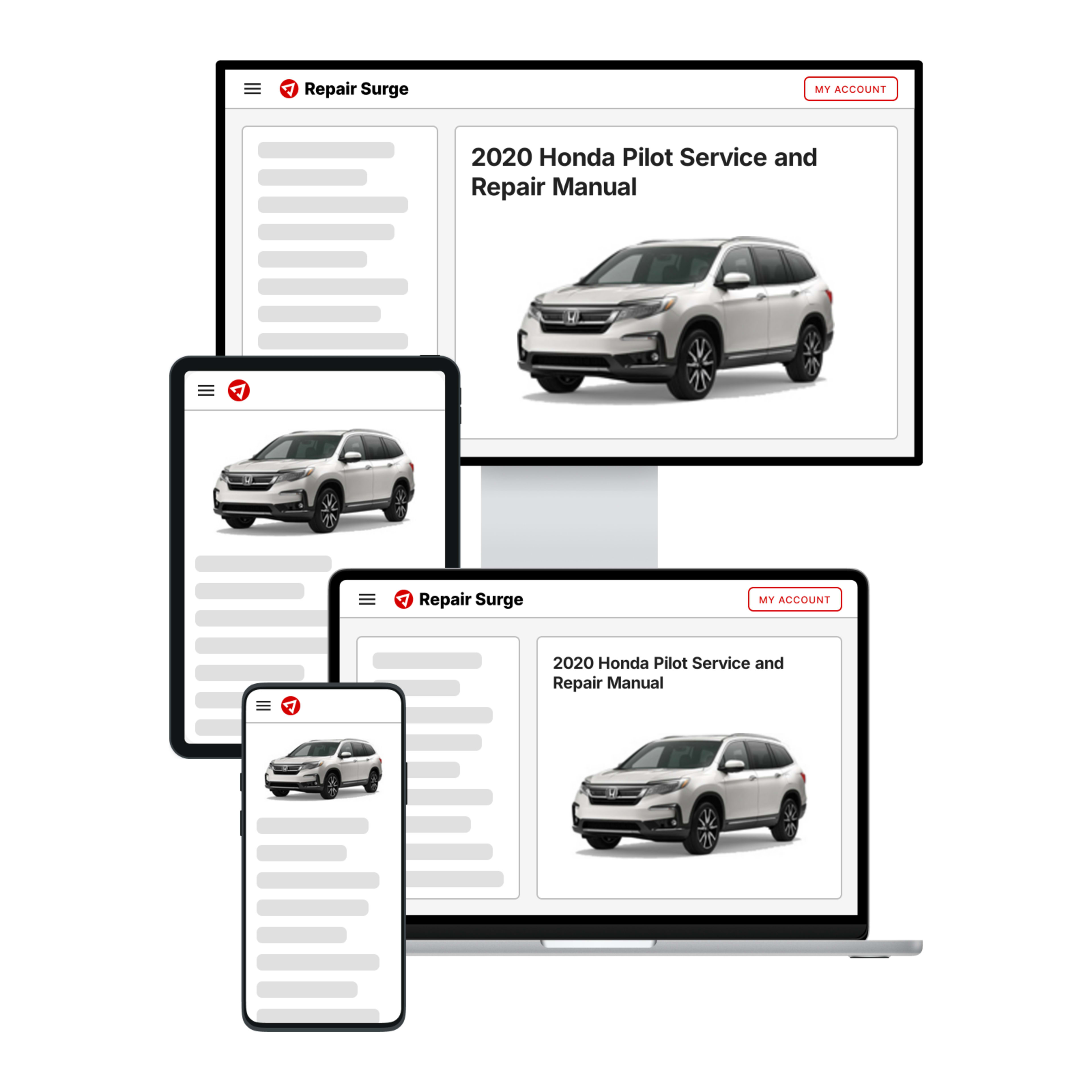 2020 Honda Pilot service and repair manual hero image