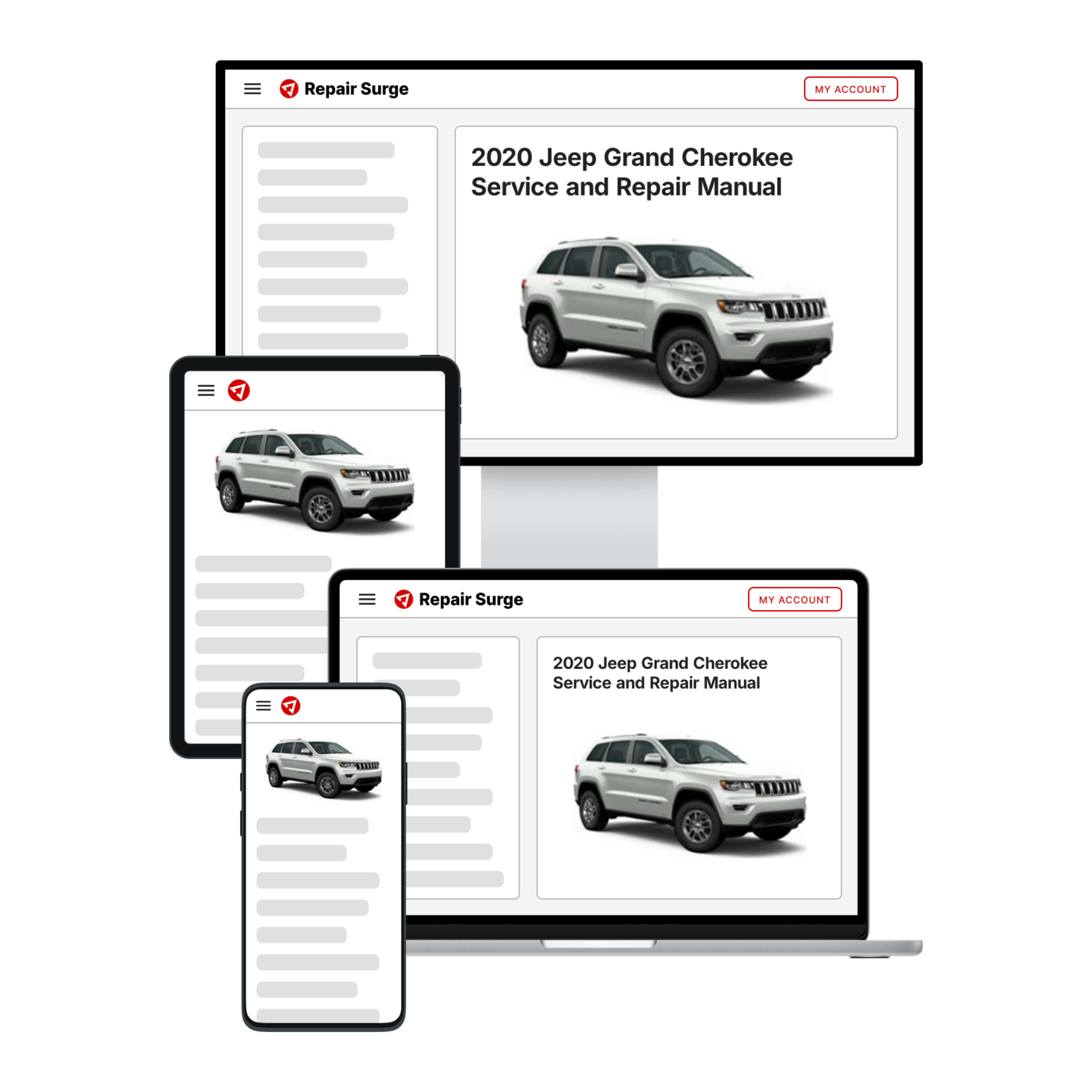 2020 Jeep Grand Cherokee service and repair manual hero image