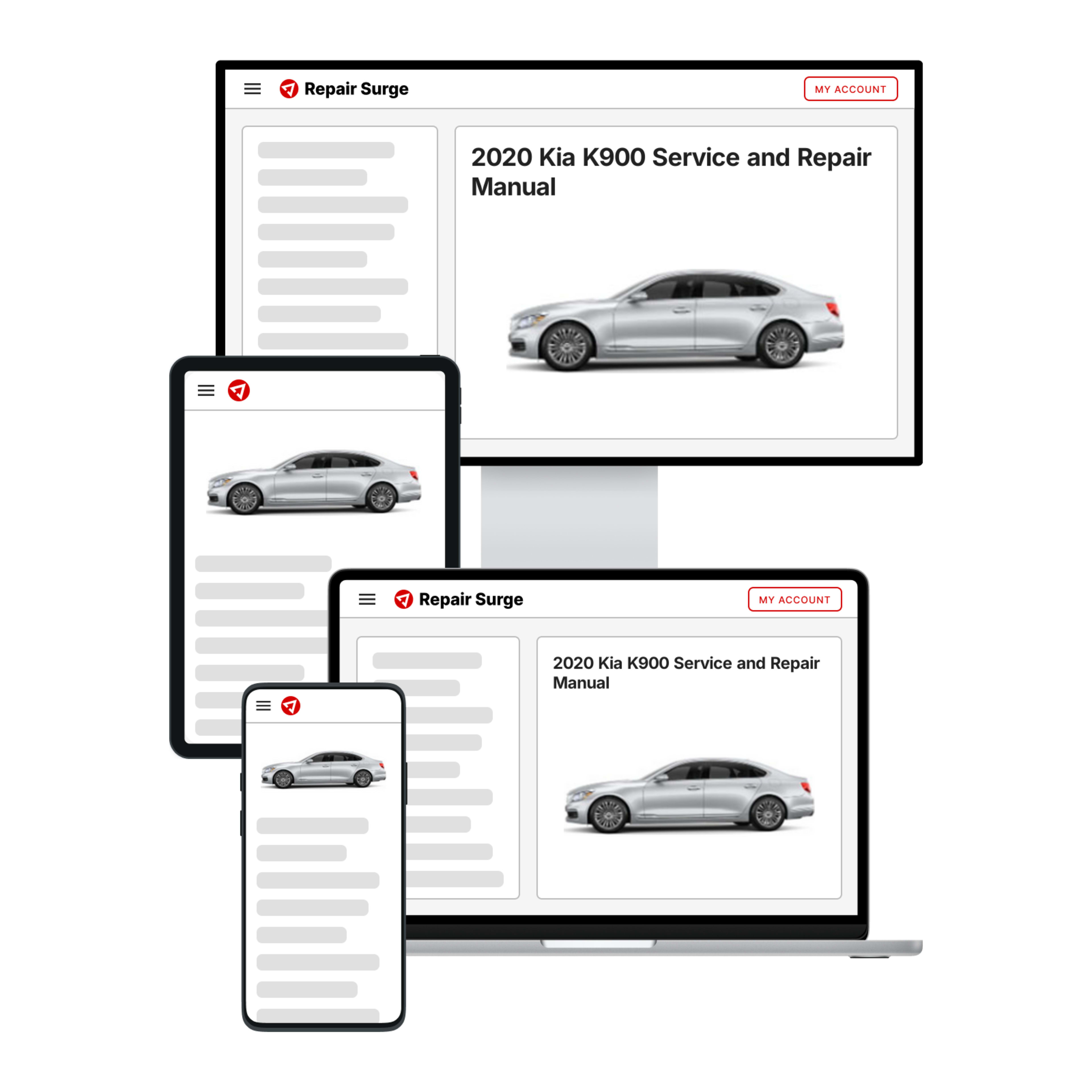 2020 Kia K900 service and repair manual hero image