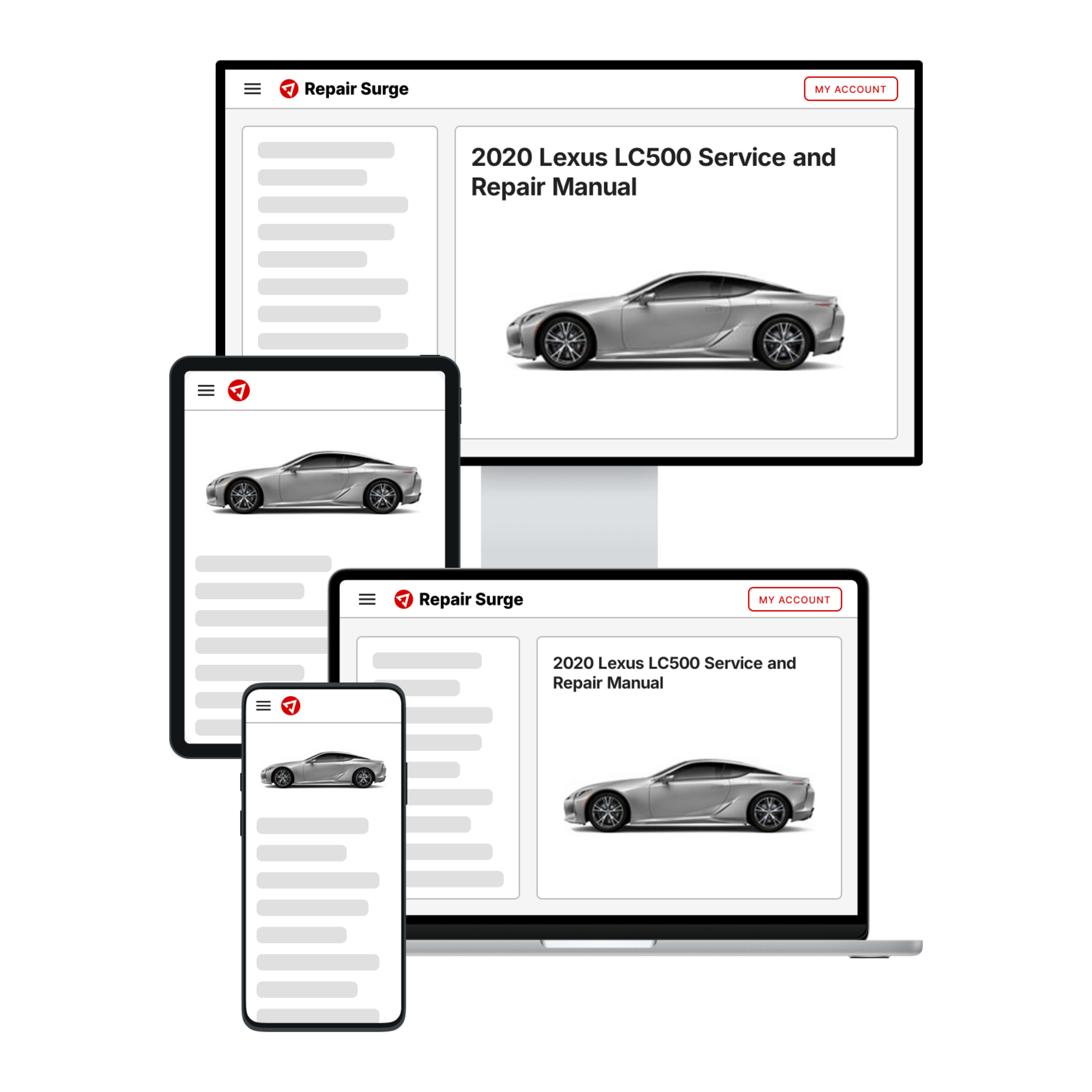 2020 Lexus LC500 service and repair manual hero image