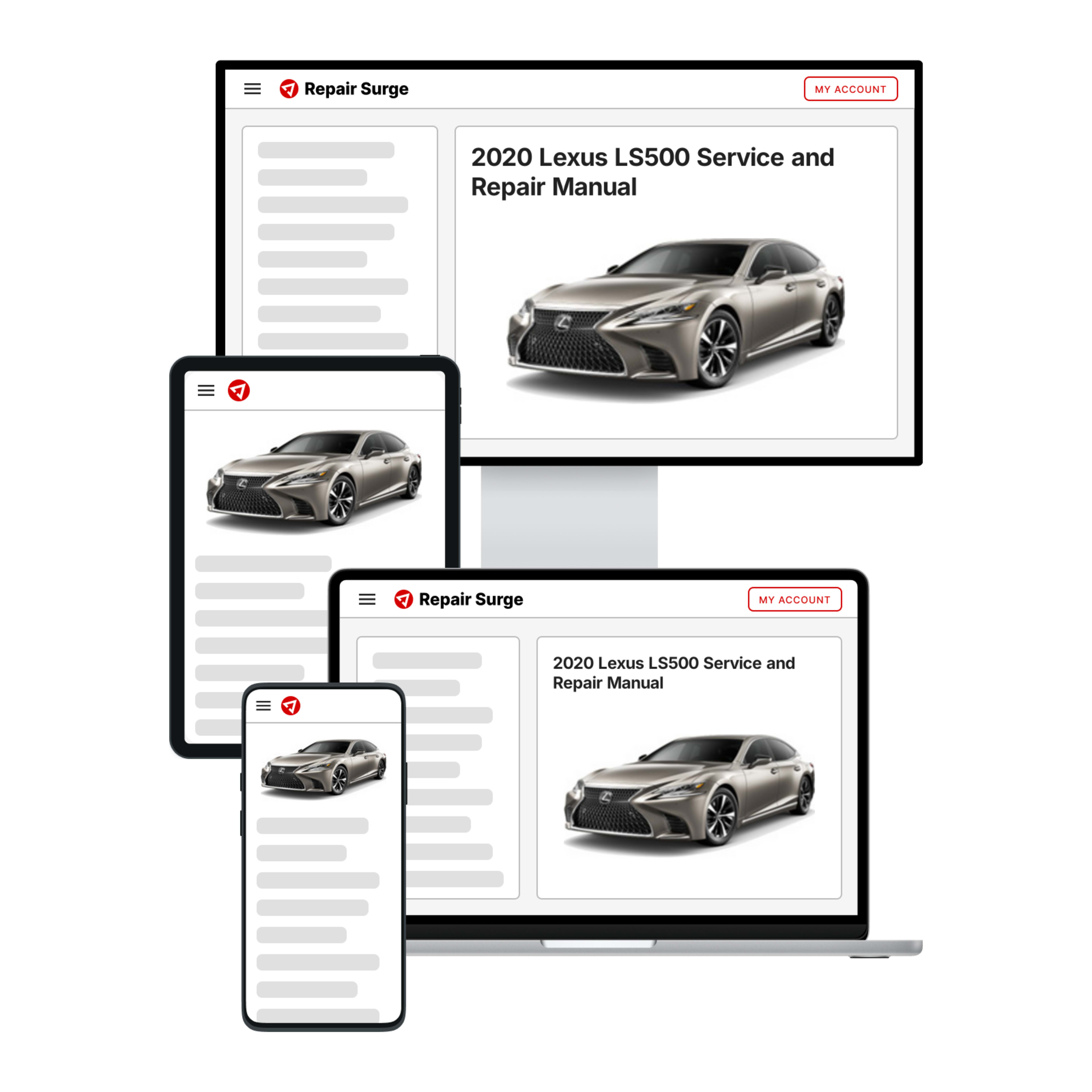 2020 Lexus LS500 service and repair manual hero image