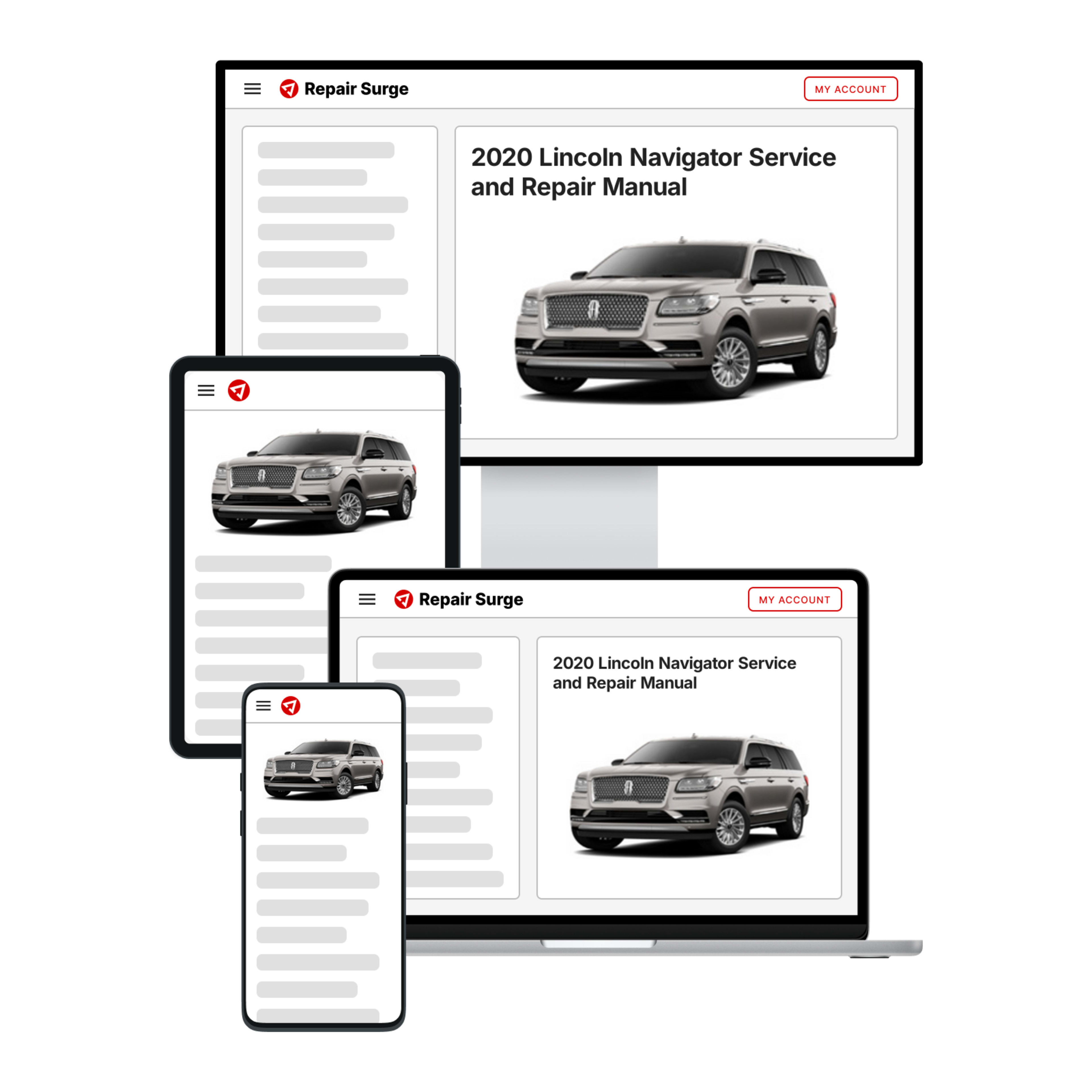 2020 Lincoln Navigator service and repair manual hero image