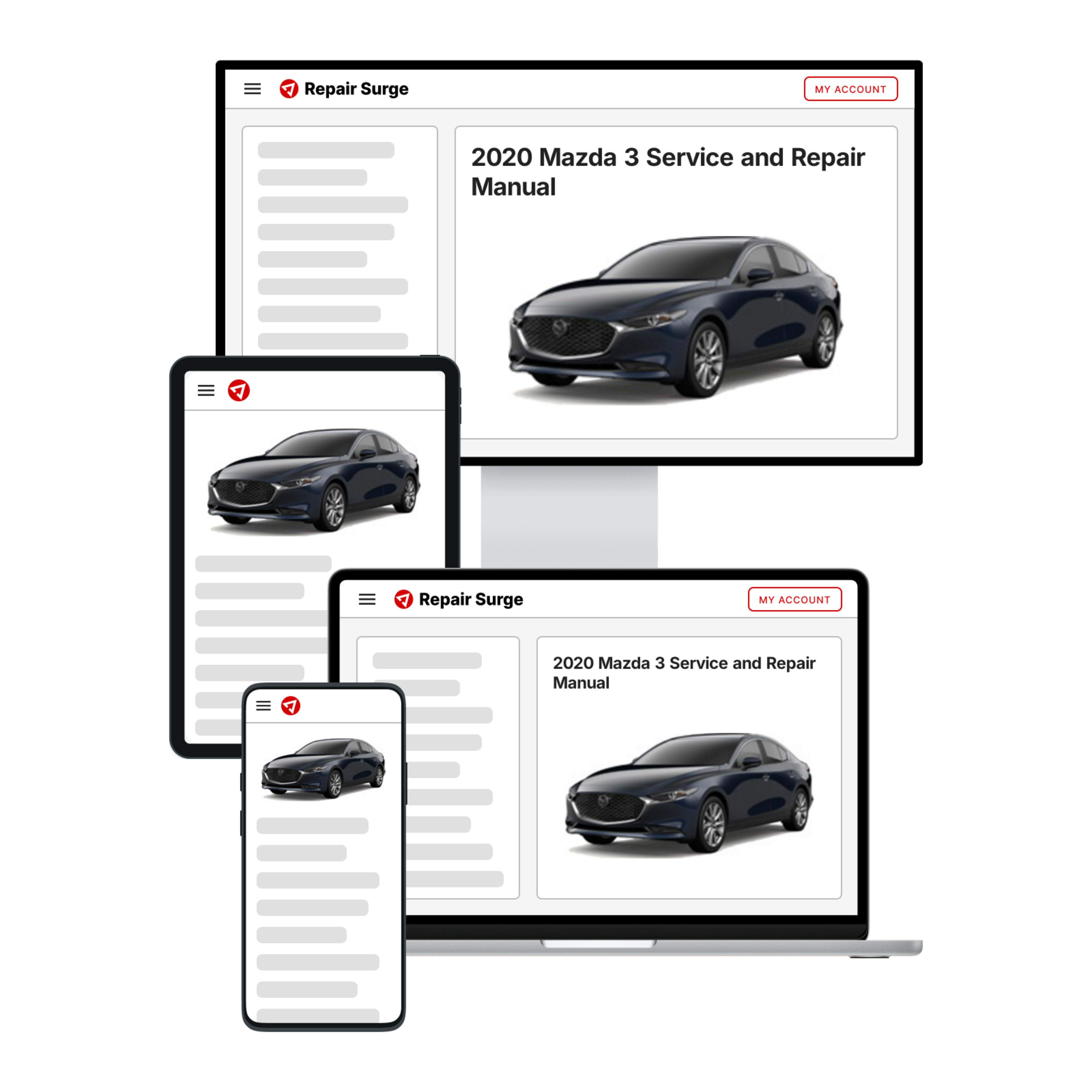 2020 Mazda 3 service and repair manual hero image