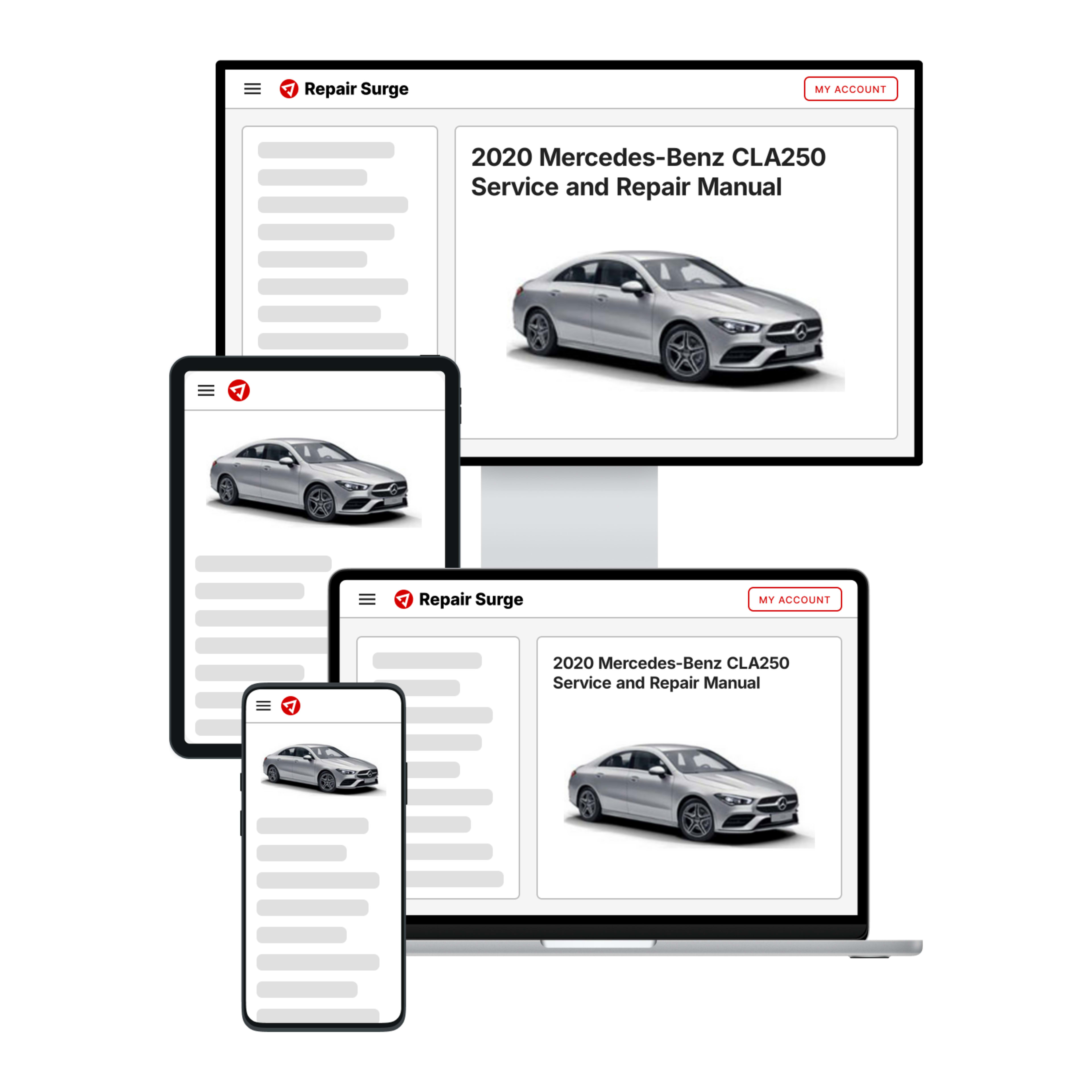 2020 Mercedes-Benz CLA250 service and repair manual hero image