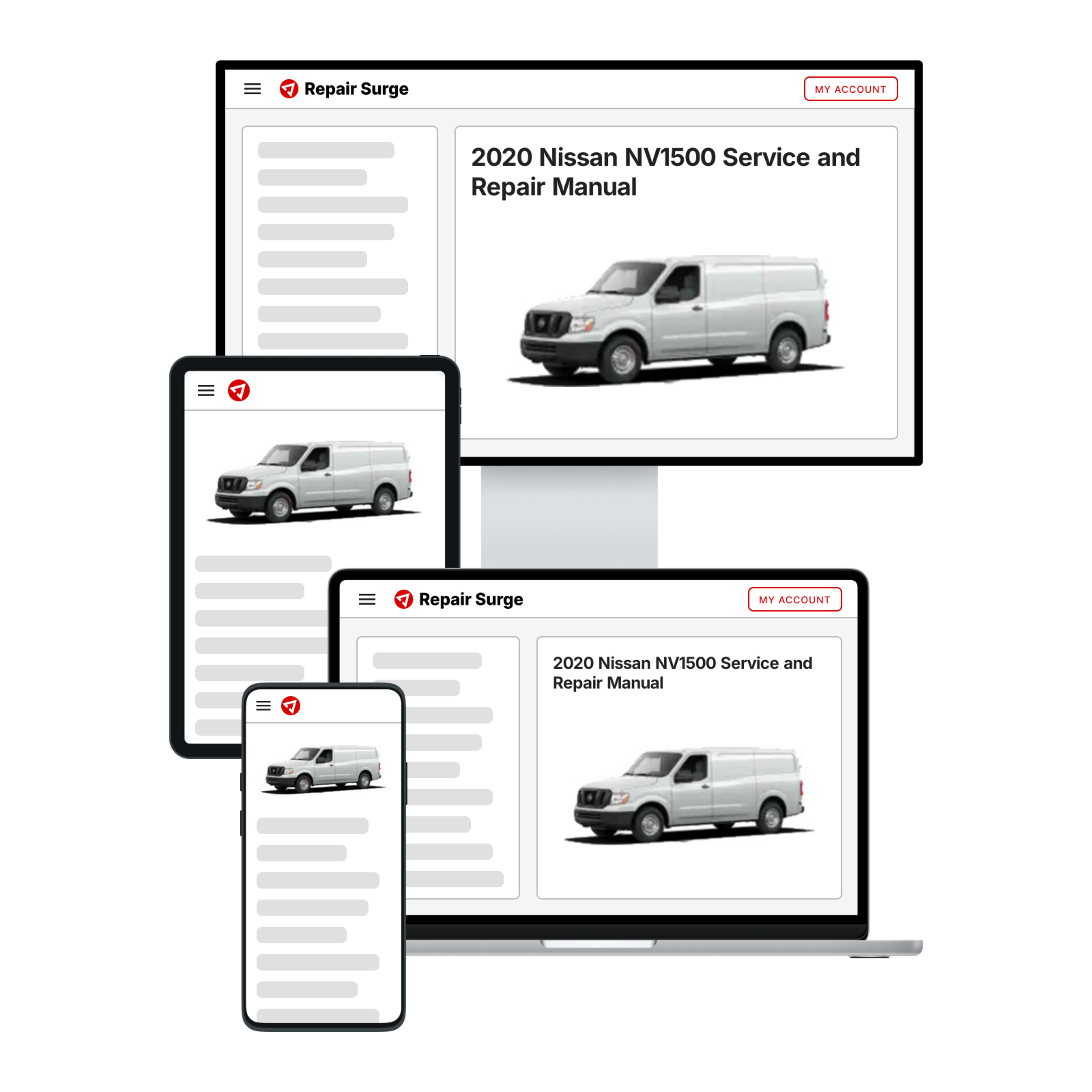 2020 Nissan NV1500 service and repair manual hero image