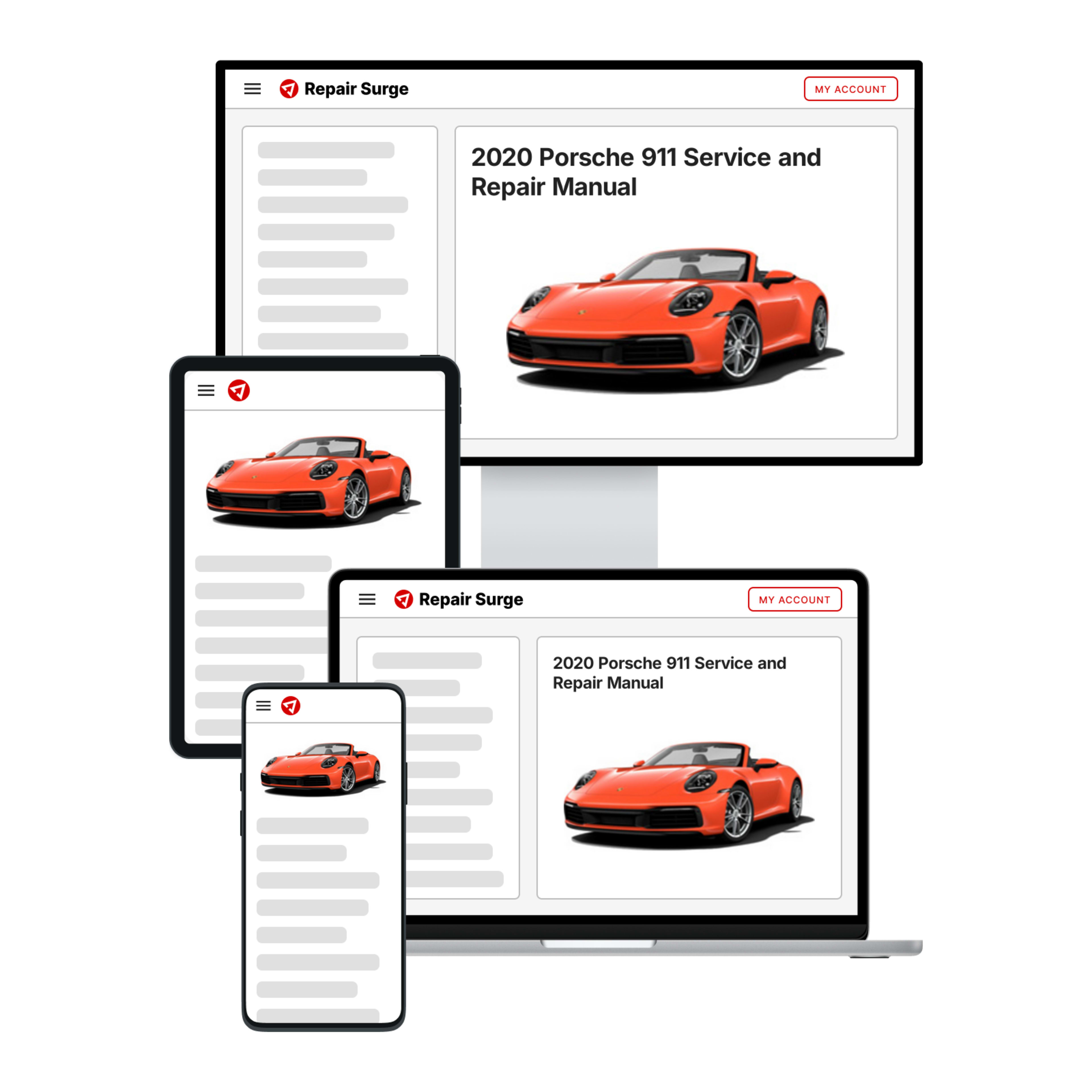 2020 Porsche 911 service and repair manual hero image