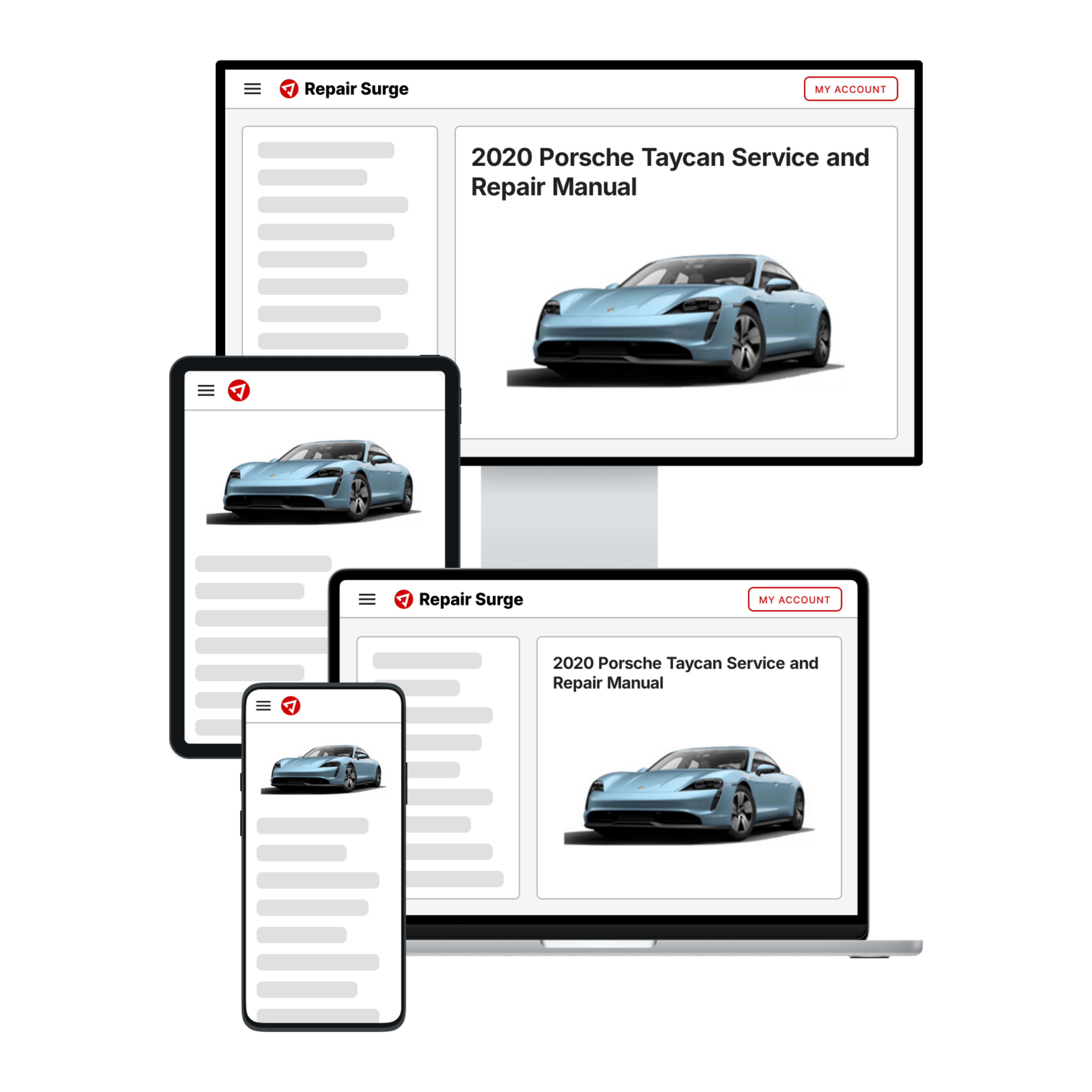 2020 Porsche Taycan service and repair manual hero image