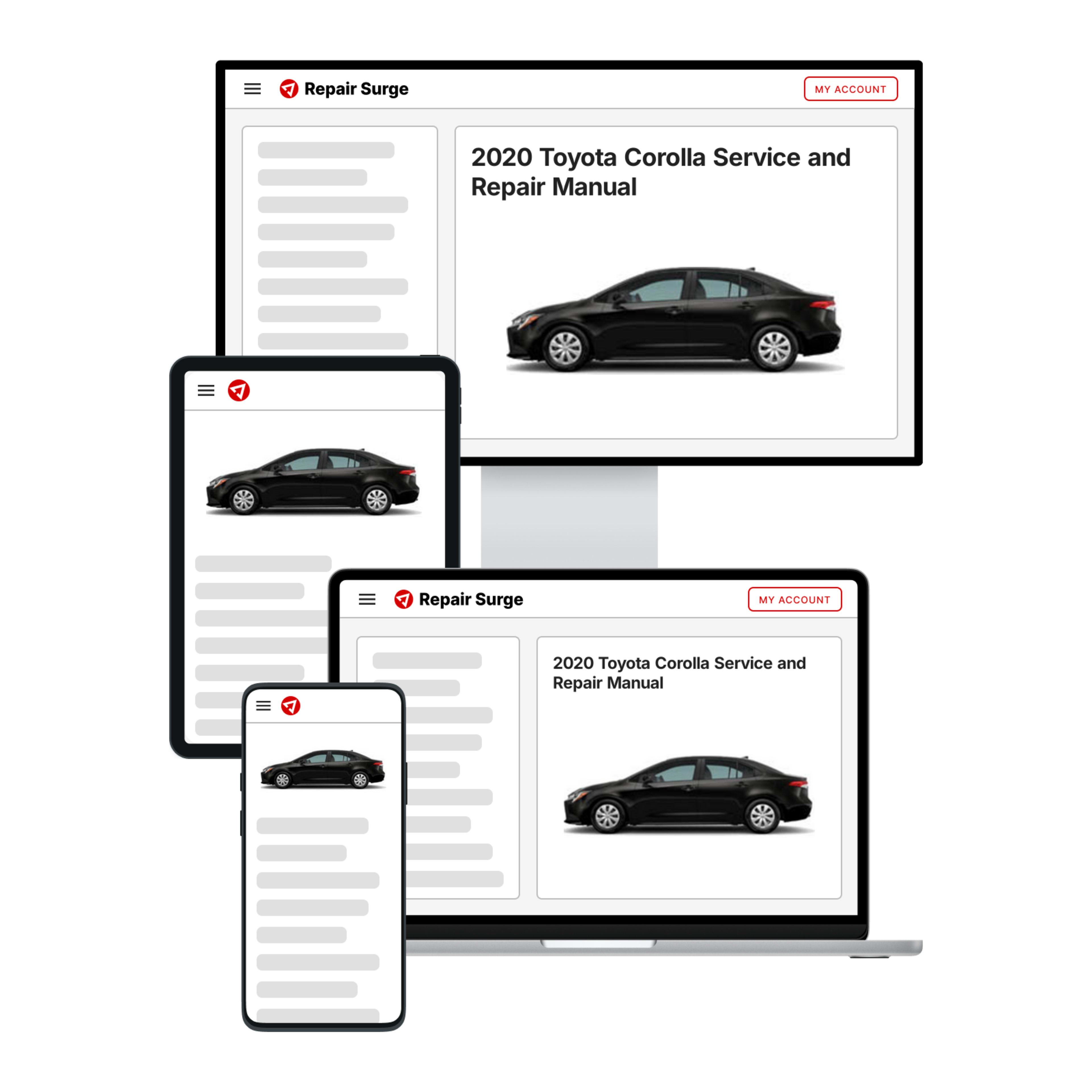 2020 Toyota Corolla service and repair manual hero image
