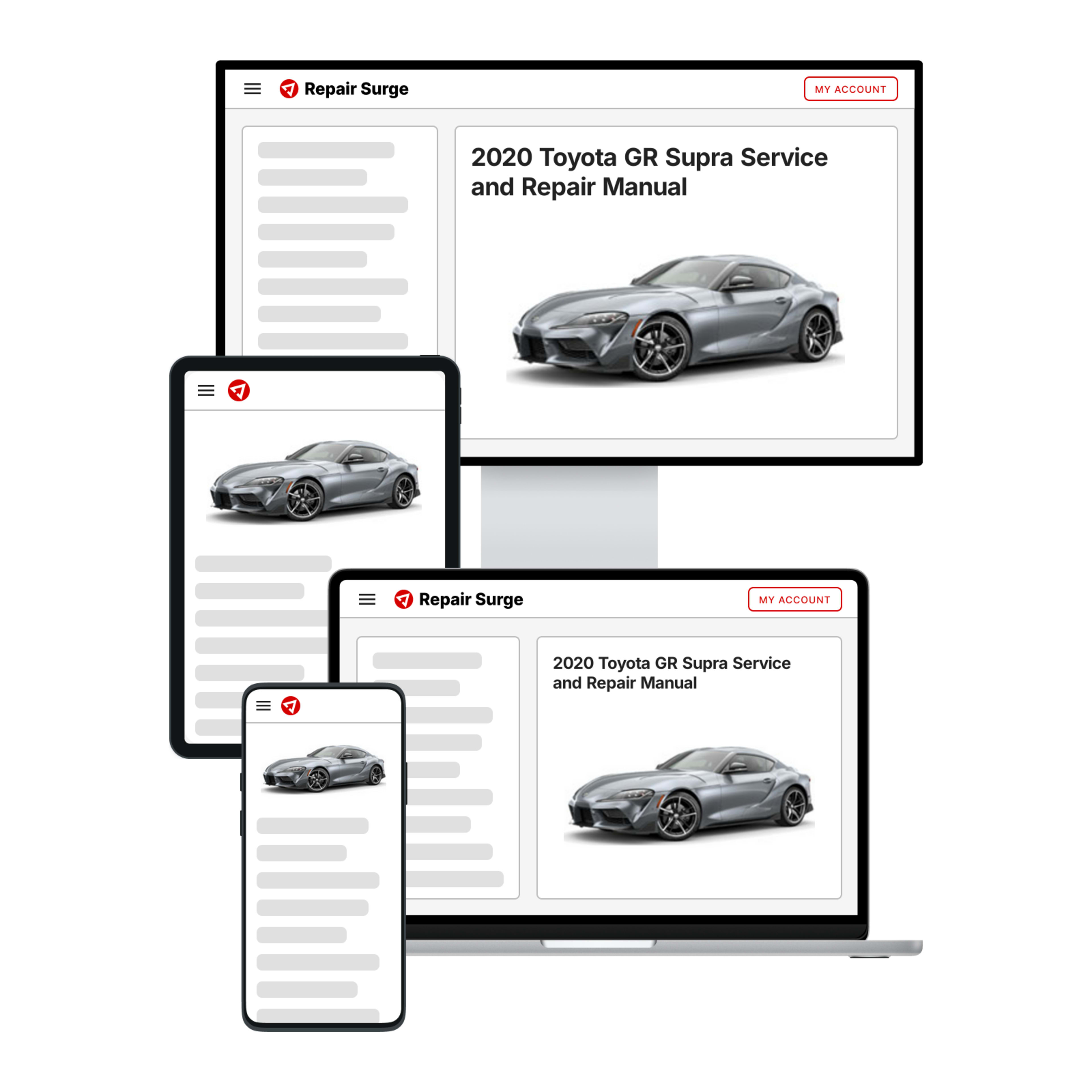 2020 Toyota GR Supra service and repair manual hero image