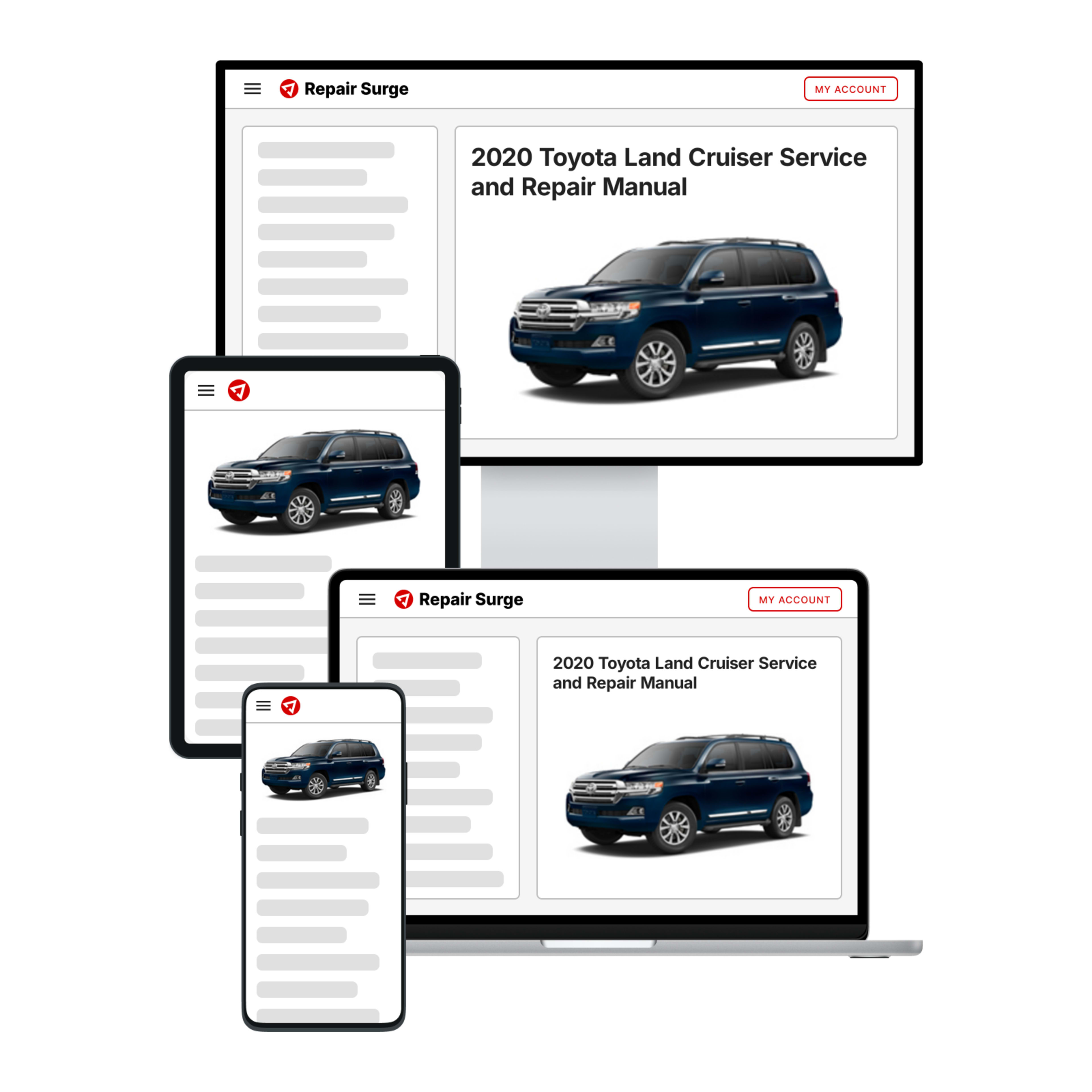 2020 Toyota Land Cruiser service and repair manual hero image