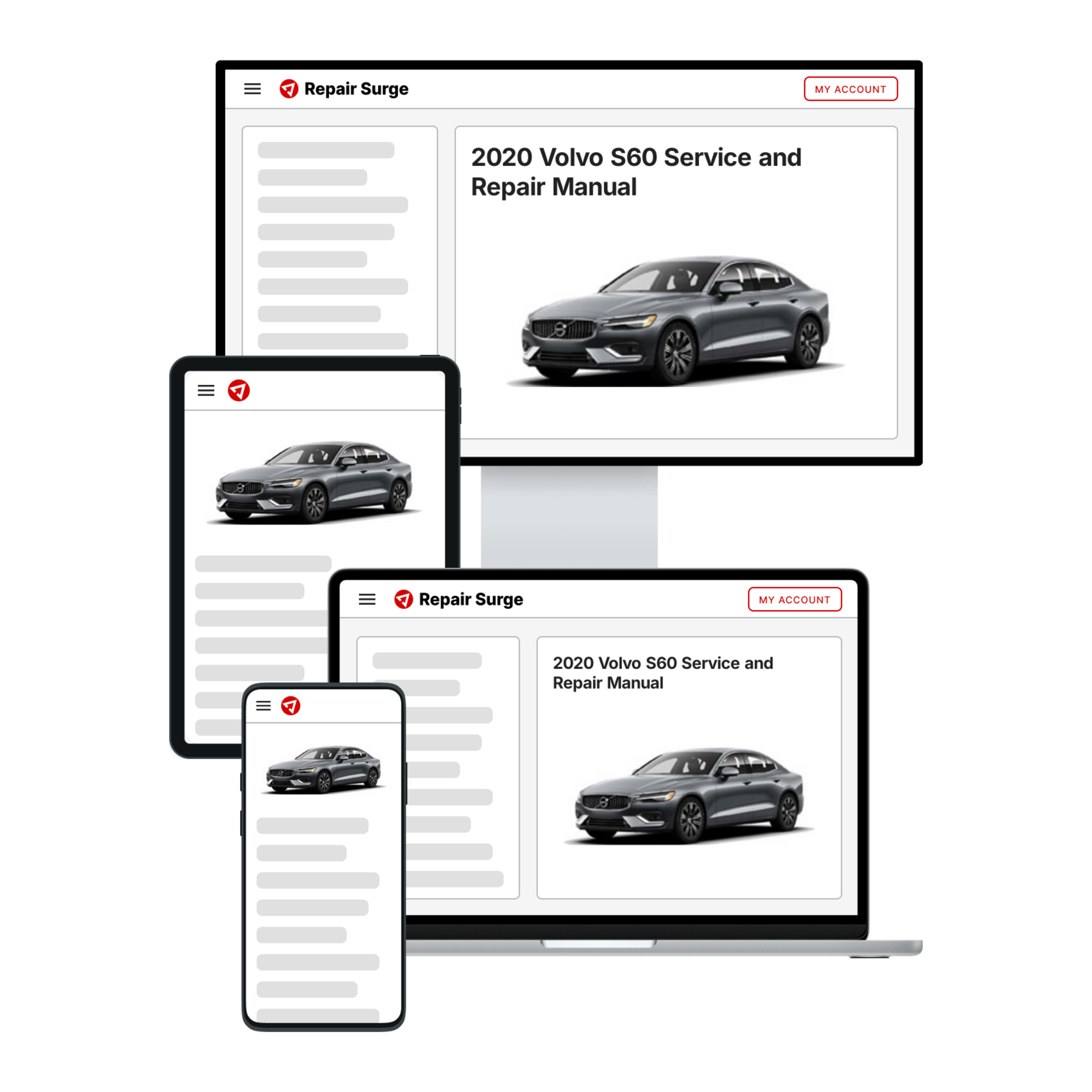 2020 Volvo S60 service and repair manual hero image