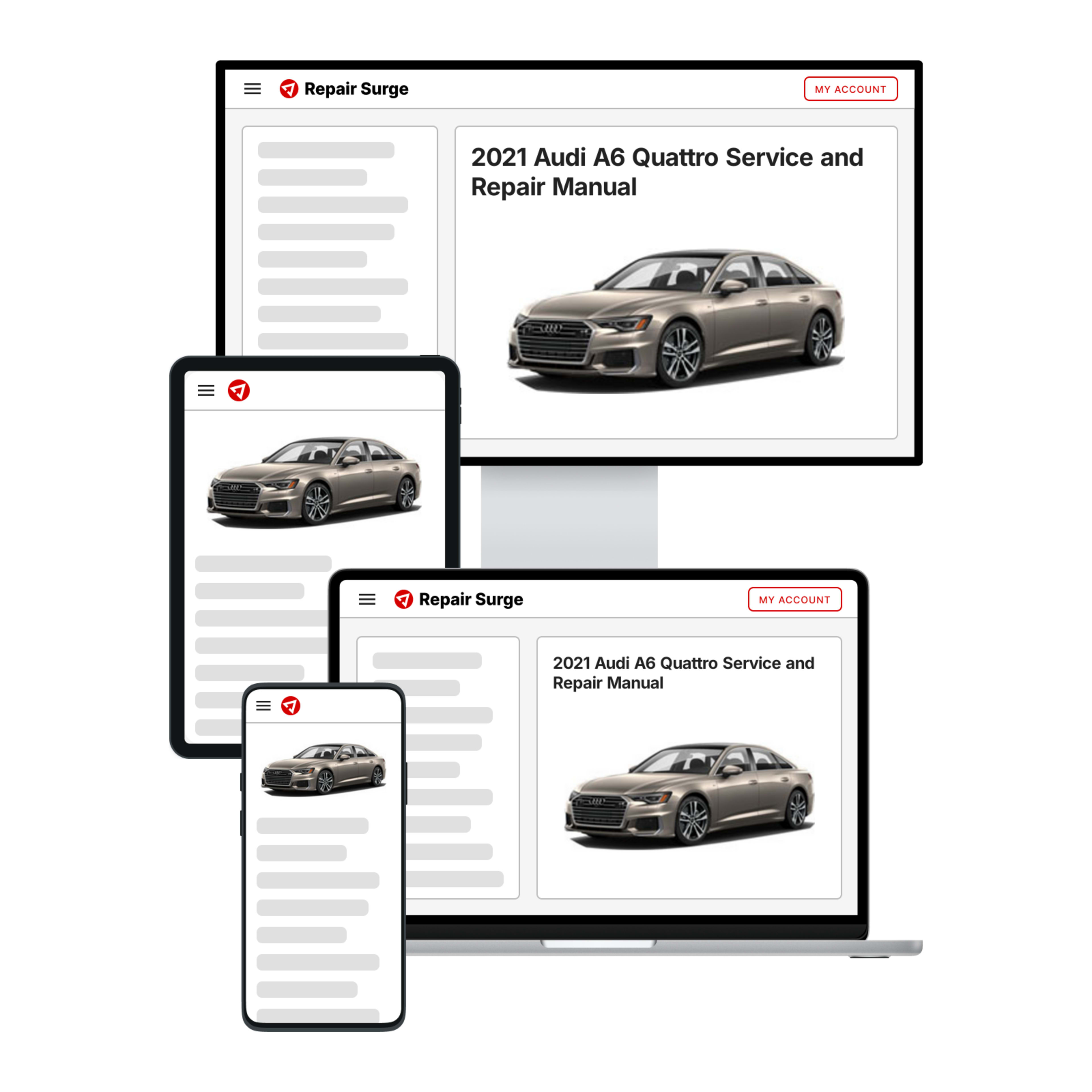 2021 Audi A6 Quattro service and repair manual hero image