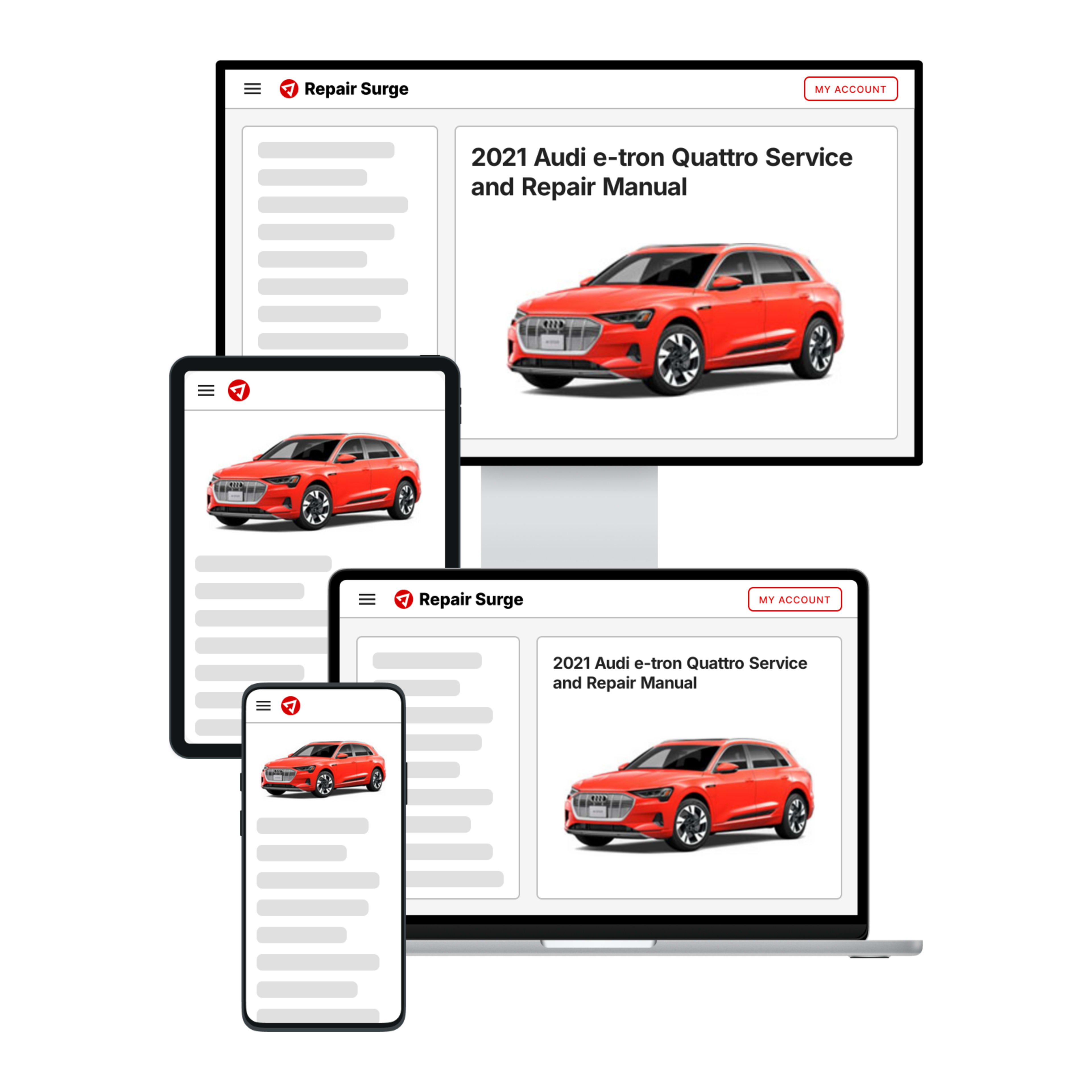 2021 Audi e-tron Quattro service and repair manual hero image