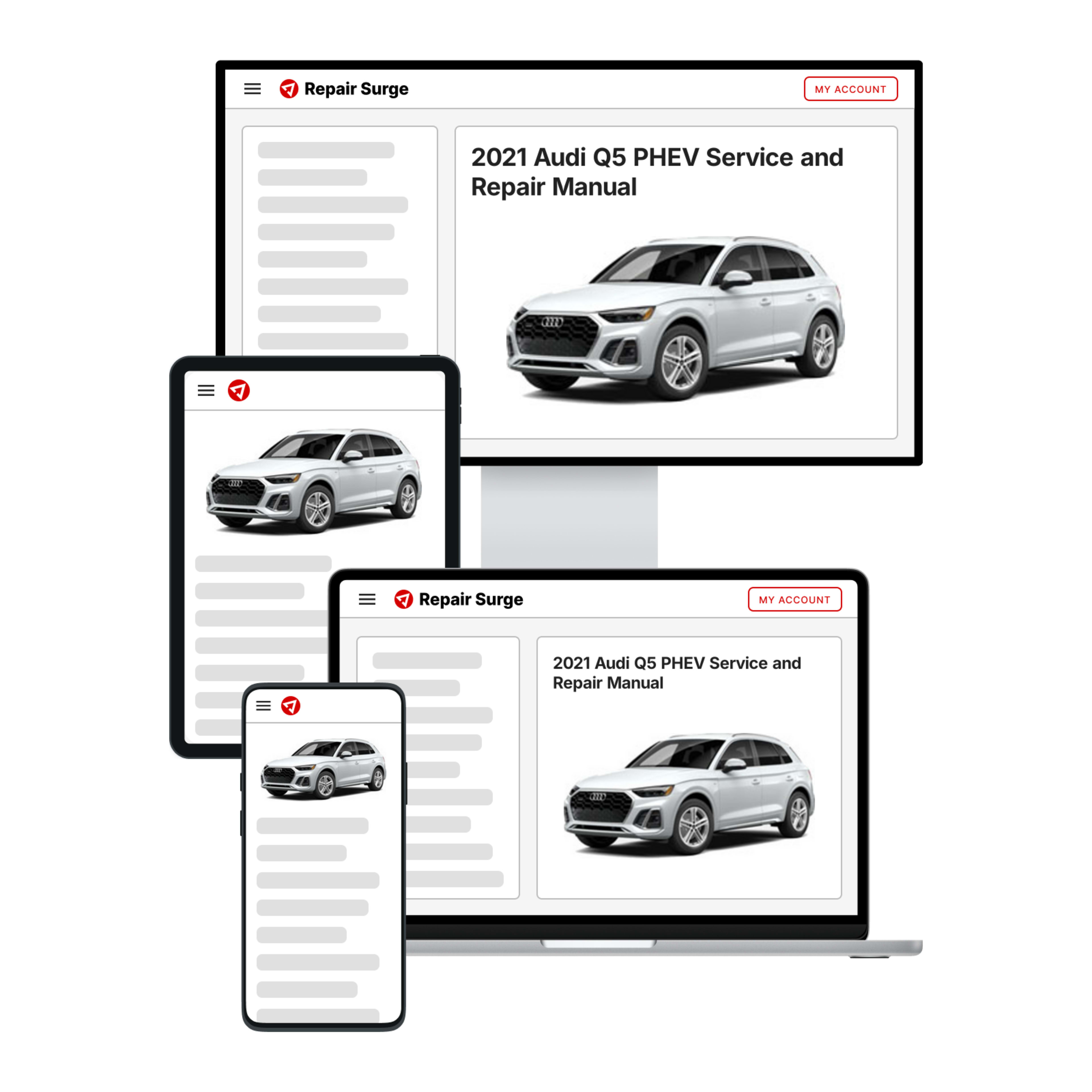 2021 Audi Q5 PHEV service and repair manual hero image