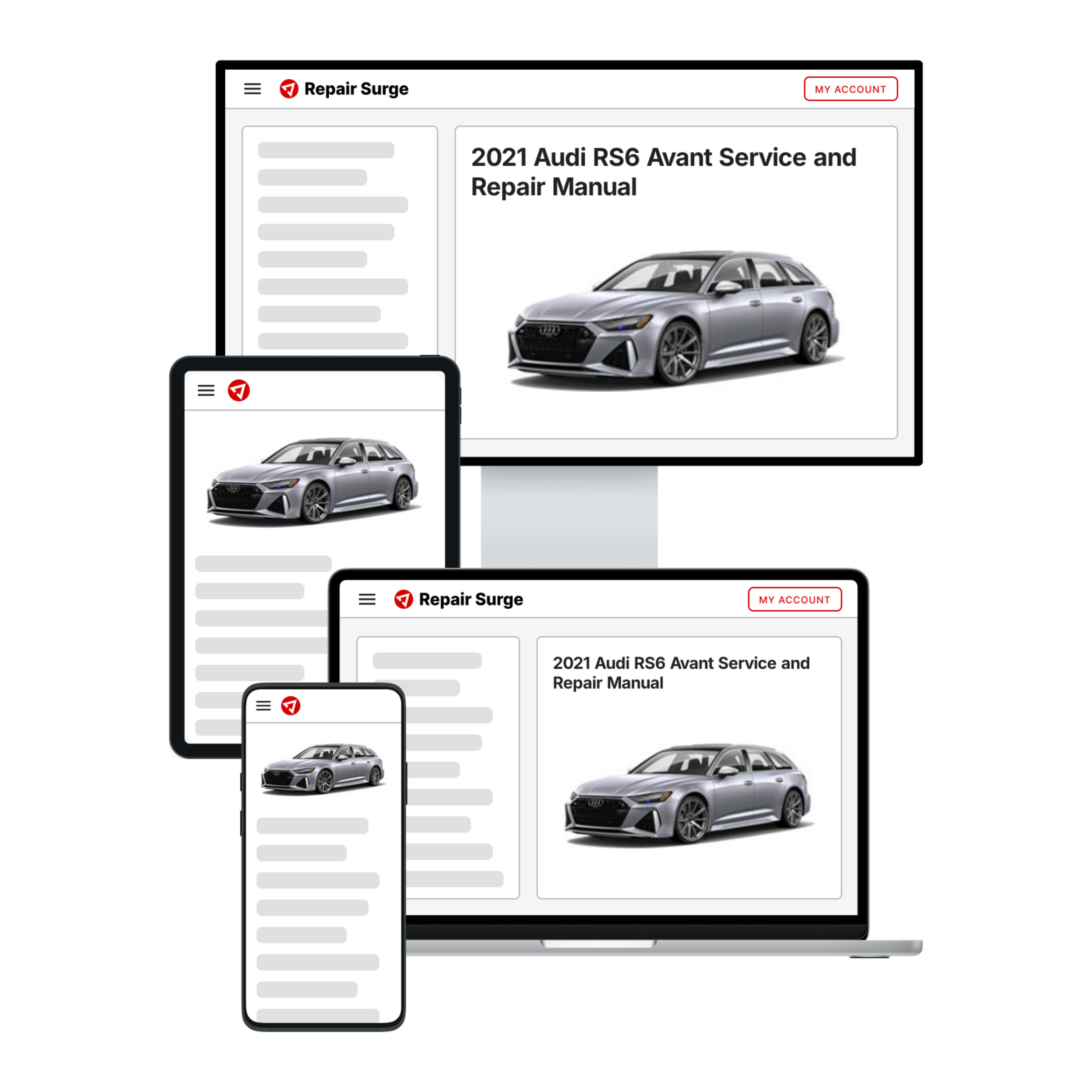 2021 Audi RS6 Avant service and repair manual hero image