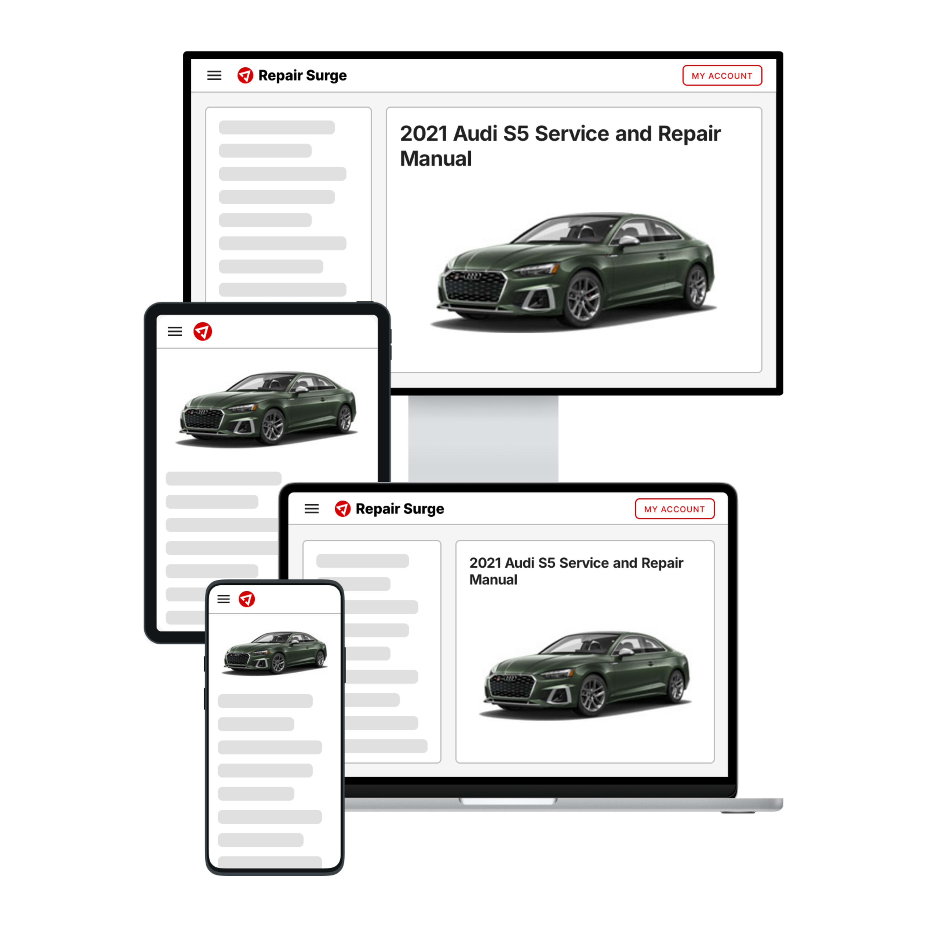 2021 Audi S5 service and repair manual hero image
