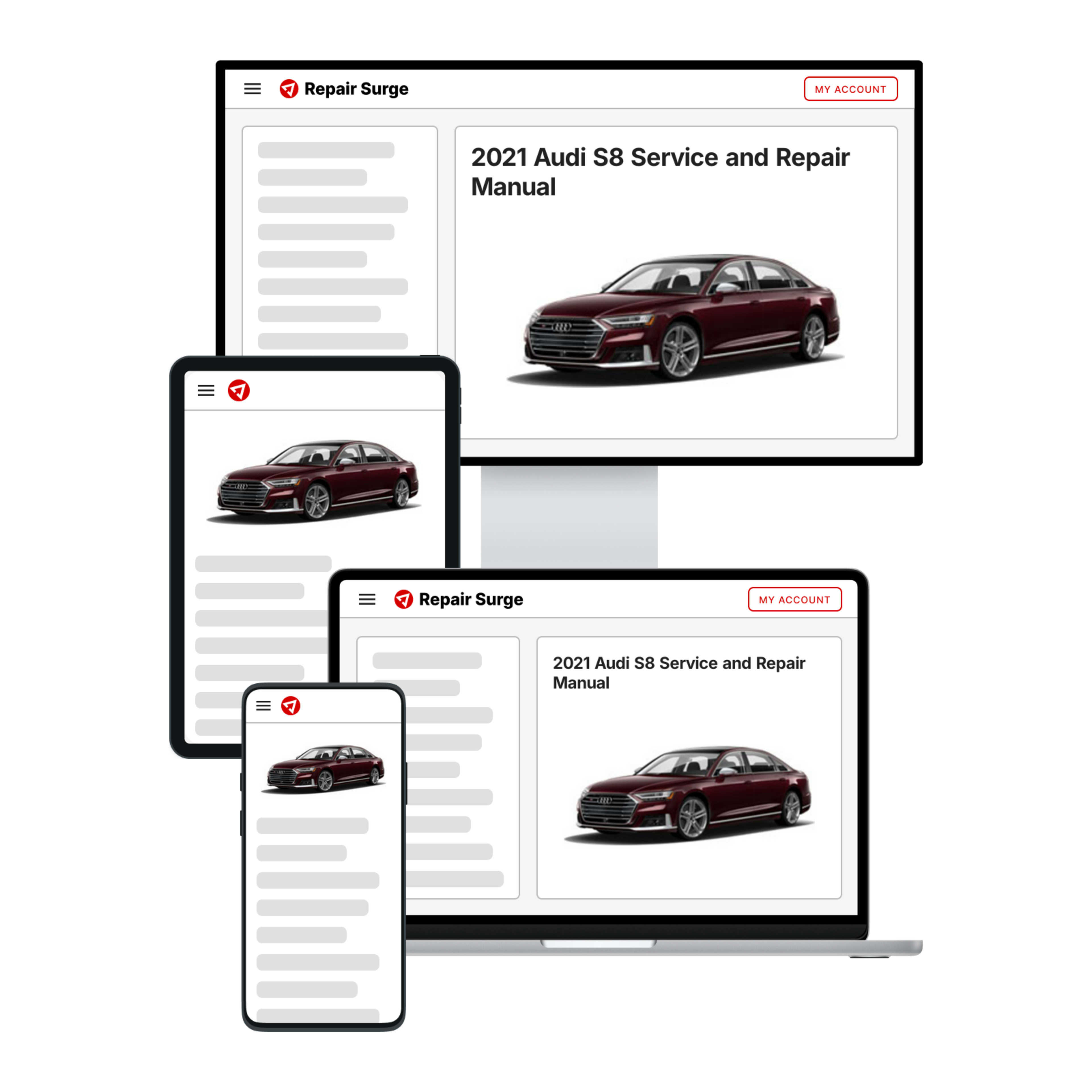 2021 Audi S8 service and repair manual hero image