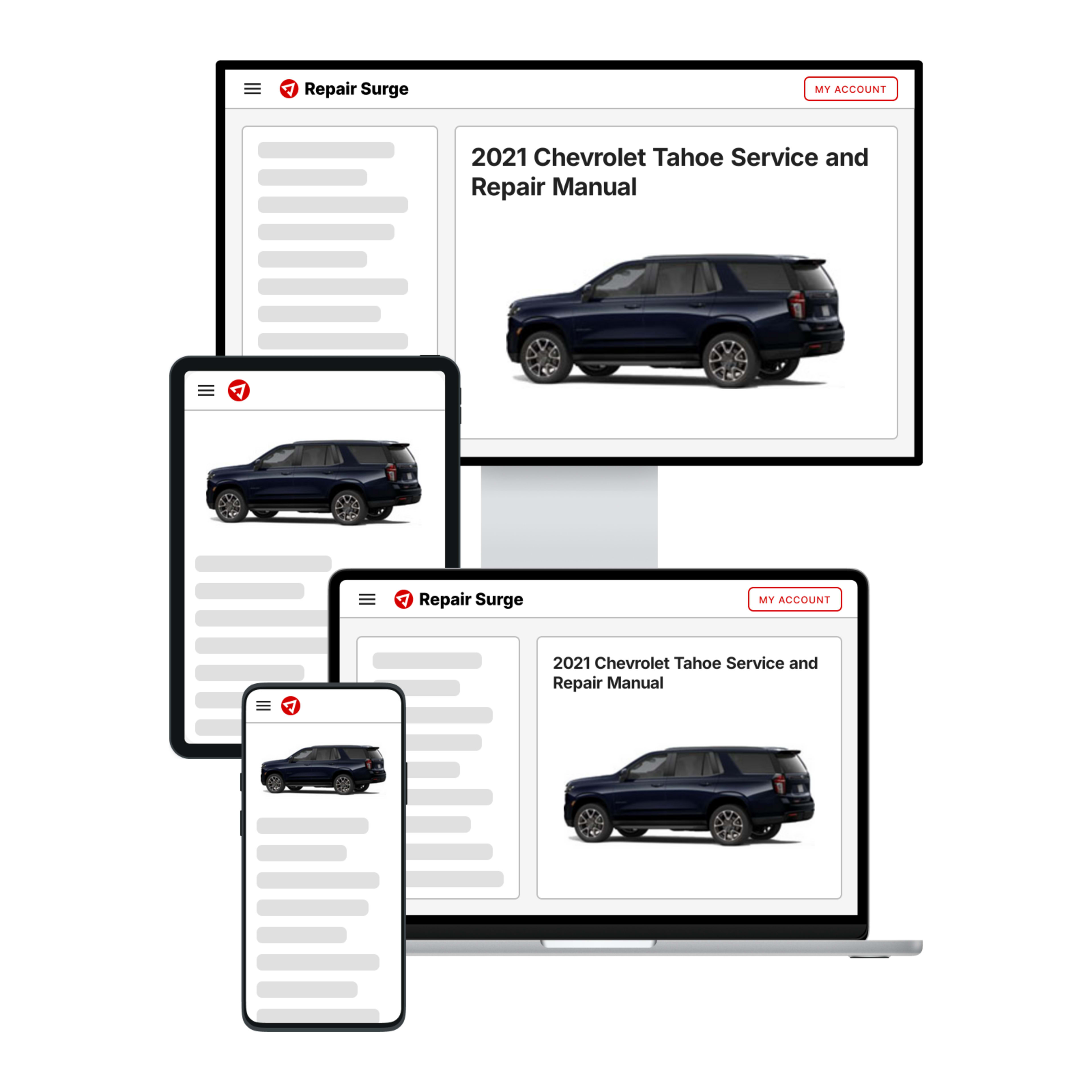 2021 Chevrolet Tahoe service and repair manual hero image