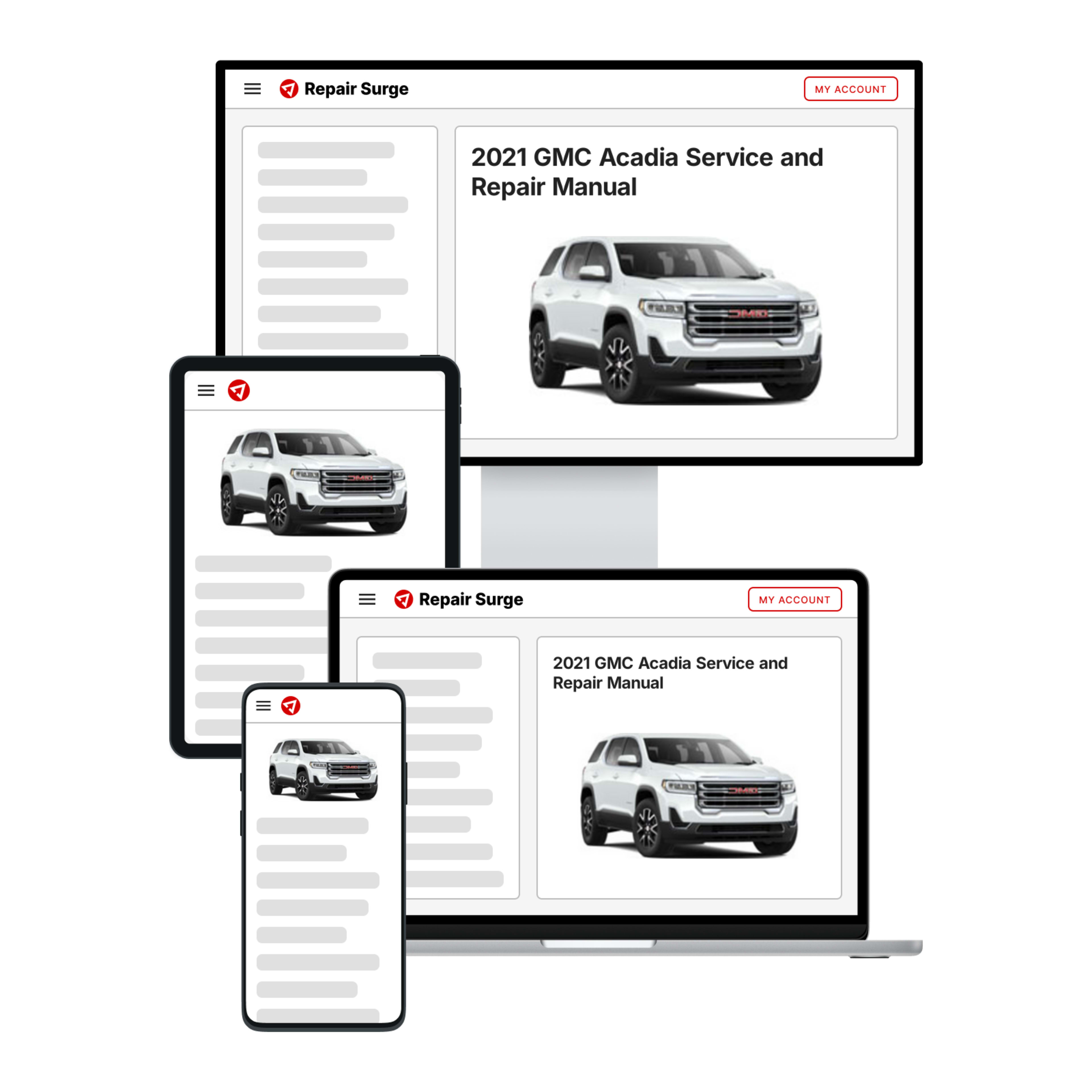 2021 GMC Acadia service and repair manual hero image