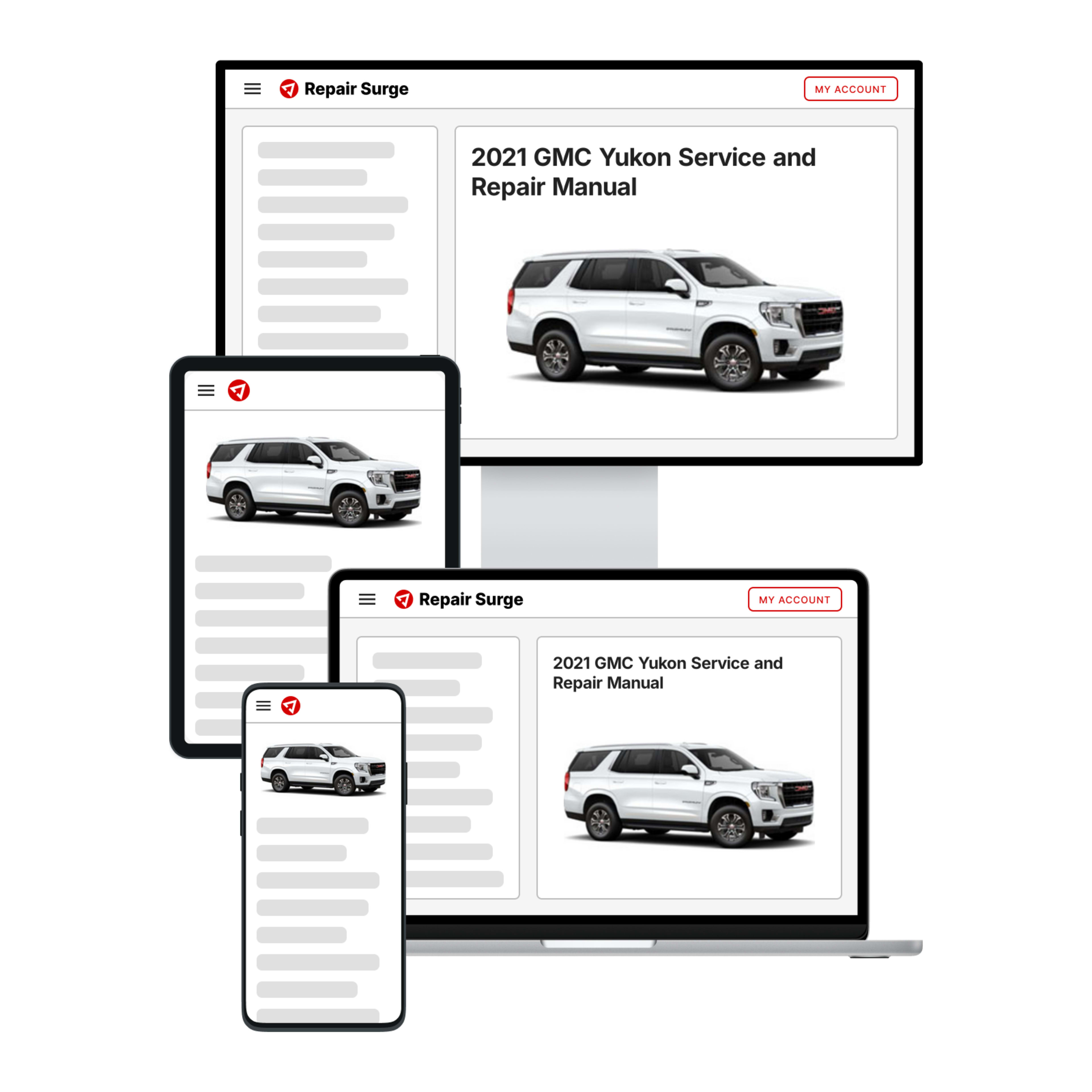 2021 GMC Yukon service and repair manual hero image