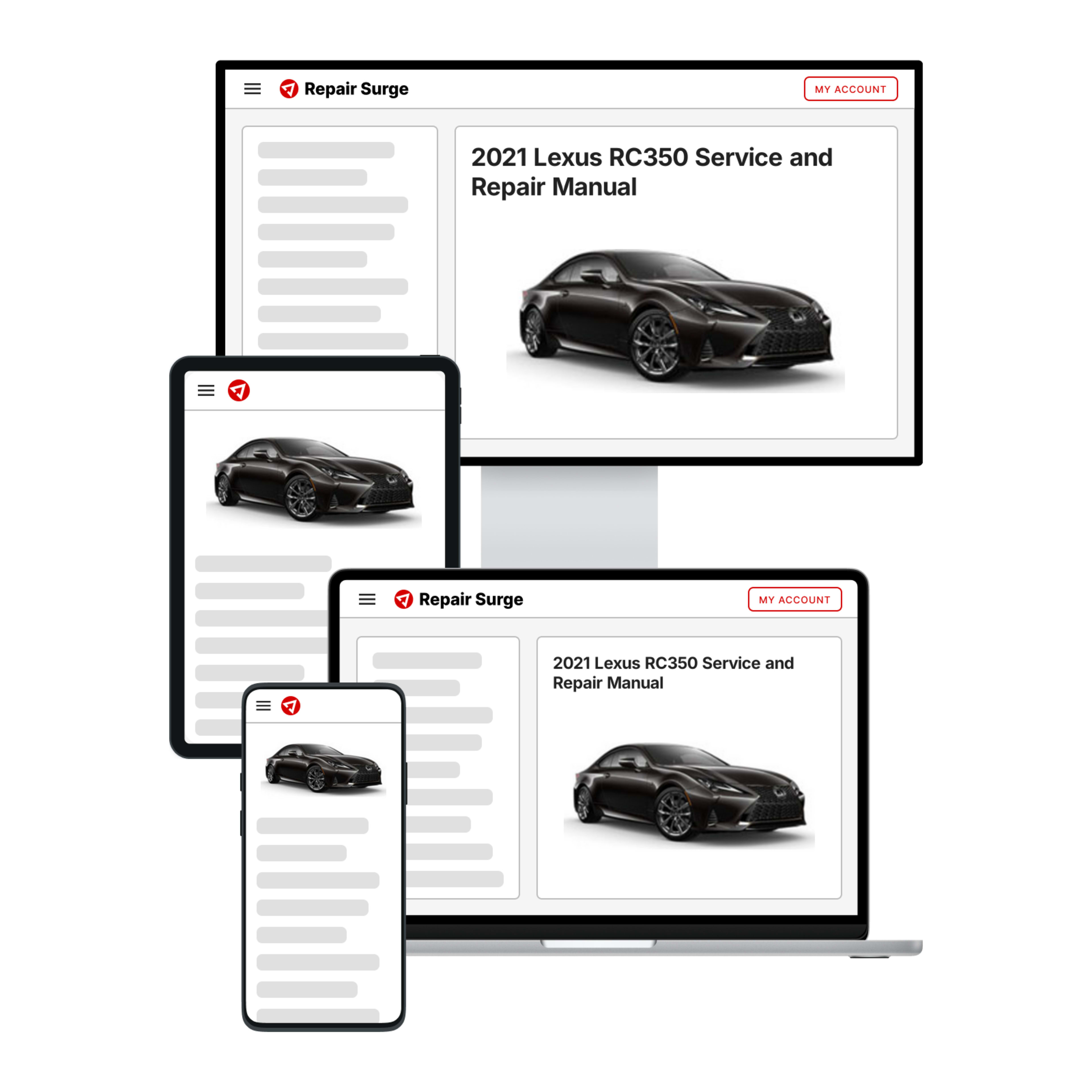 2021 Lexus RC350 service and repair manual hero image